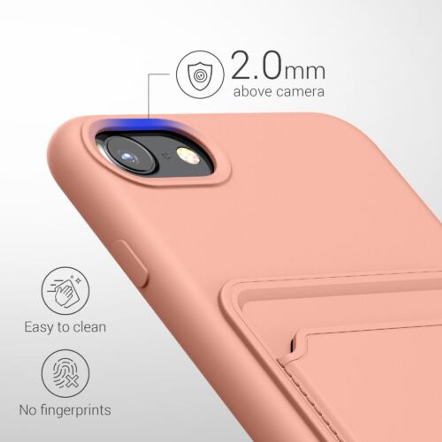 Husa Kwmobile pentru Apple iPhone 8/iPhone 7/iPhone SE 2, Silicon, Roz, 55117.199 fotografia produsului View 3 L