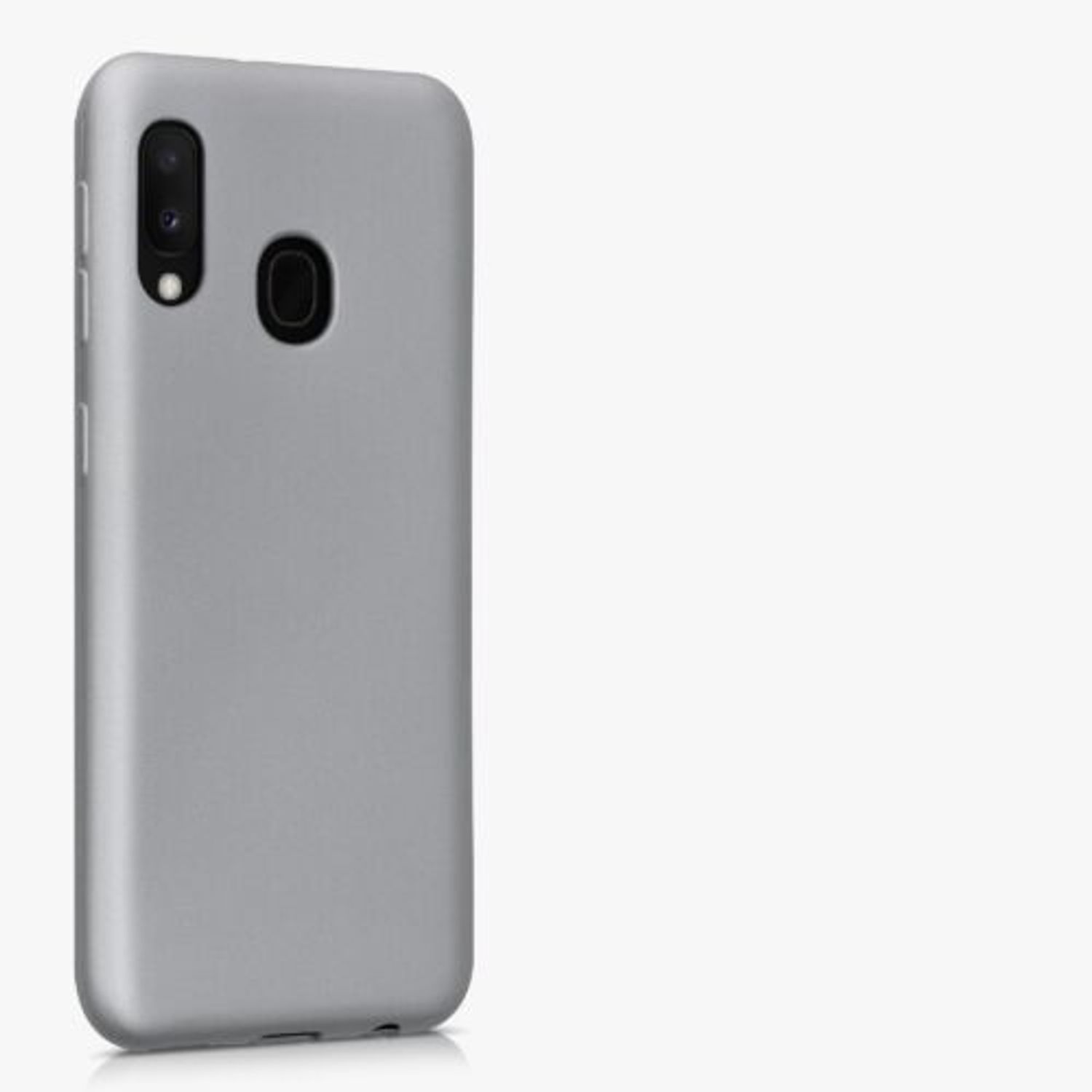 Husa Kwmobile pentru Samsung Galaxy A20e, Silicon, Gri, 48739.67 fotografia produsului View 7 L