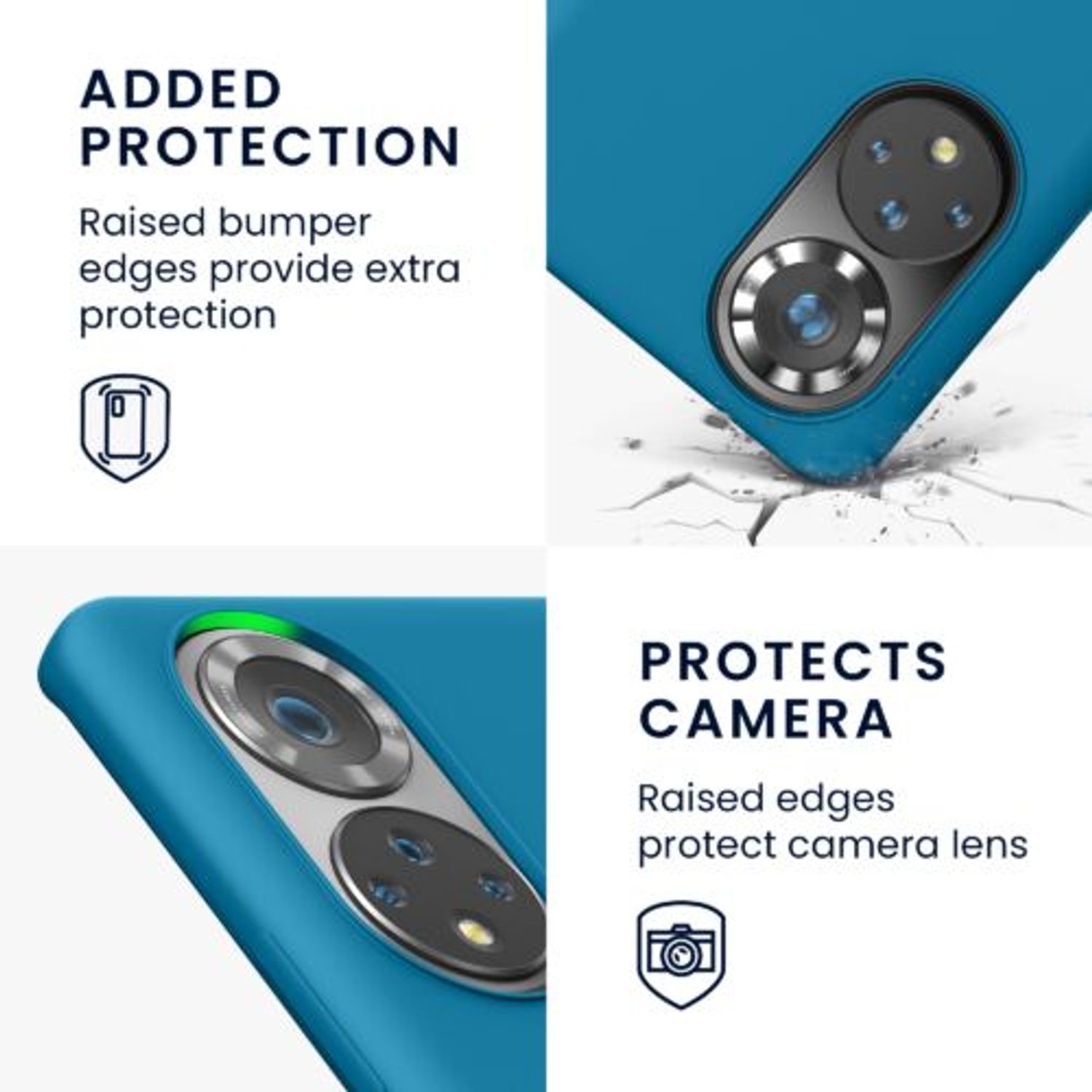 Husa Kwmobile pentru Honor 50, Silicon, Albastru, 55481.224 fotografia produsului View 3 L