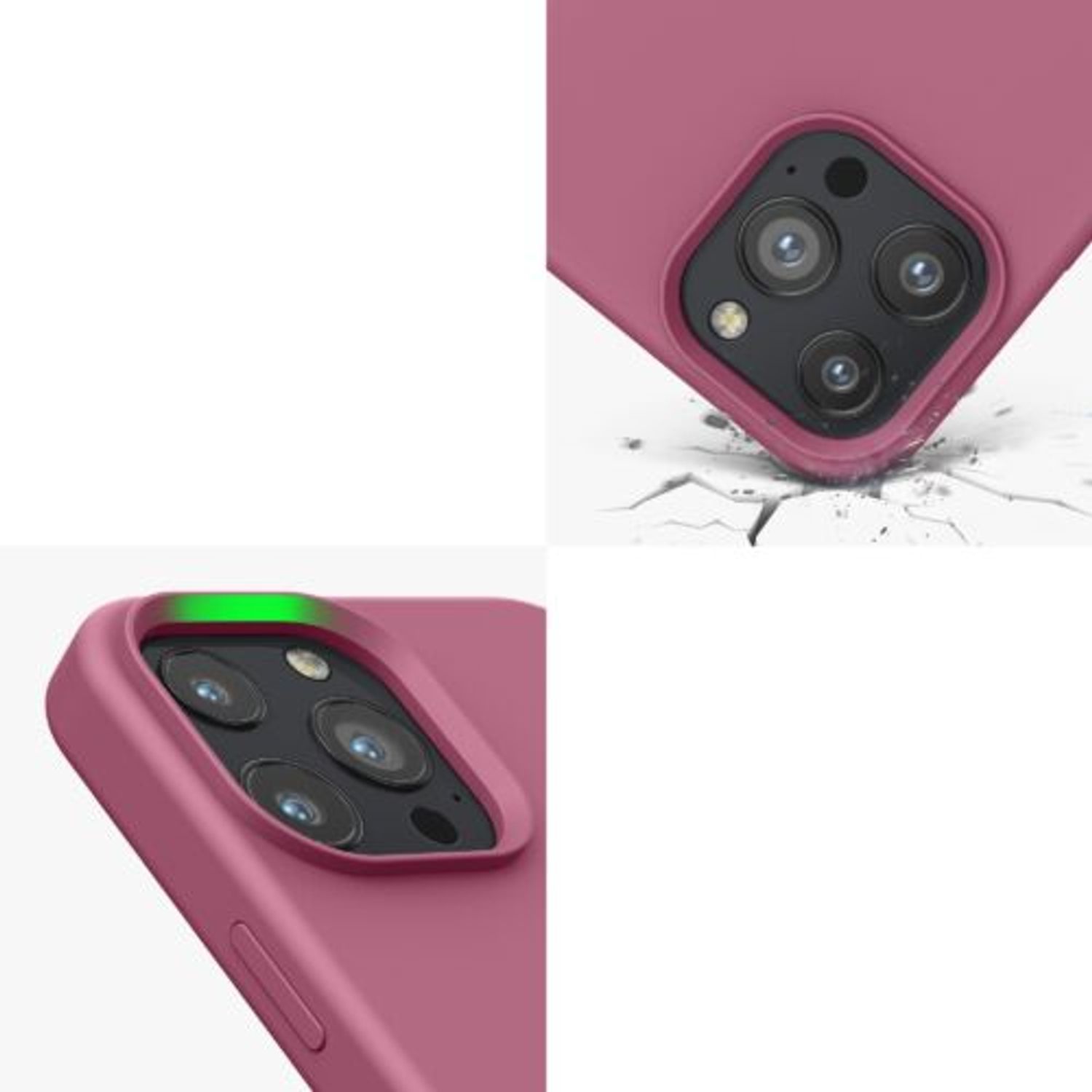 Husa Kwmobile pentru Apple iPhone 13 Pro Max, Silicon, Roz, 55881.212 fotografia produsului View 8 L