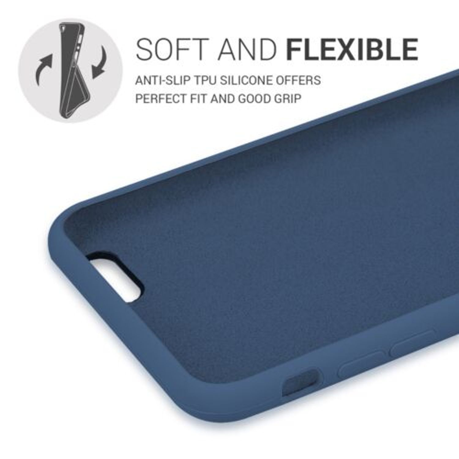 Husa pentru Apple iPhone 6 Plus/iPhone 6s Plus, Silicon, Albastru, 40841.17 fotografia produsului View 4 L