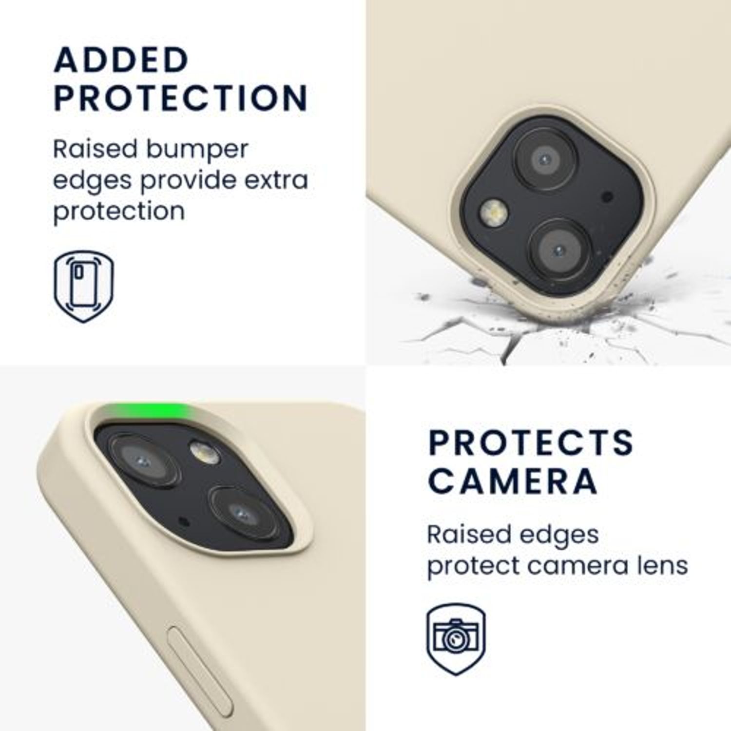 Husa Kwmobile pentru Apple iPhone 13, Silicon, Crem, 55878.204 fotografia produsului View 15 L