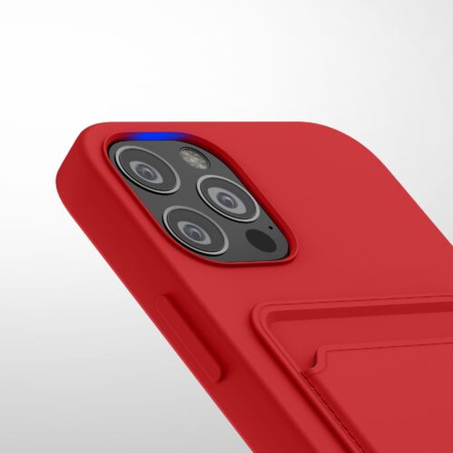 Husa Kwmobile pentru Apple iPhone 12/iPhone 12 Pro, Silicon, Rosu, 55112.09 fotografia produsului View 8 L