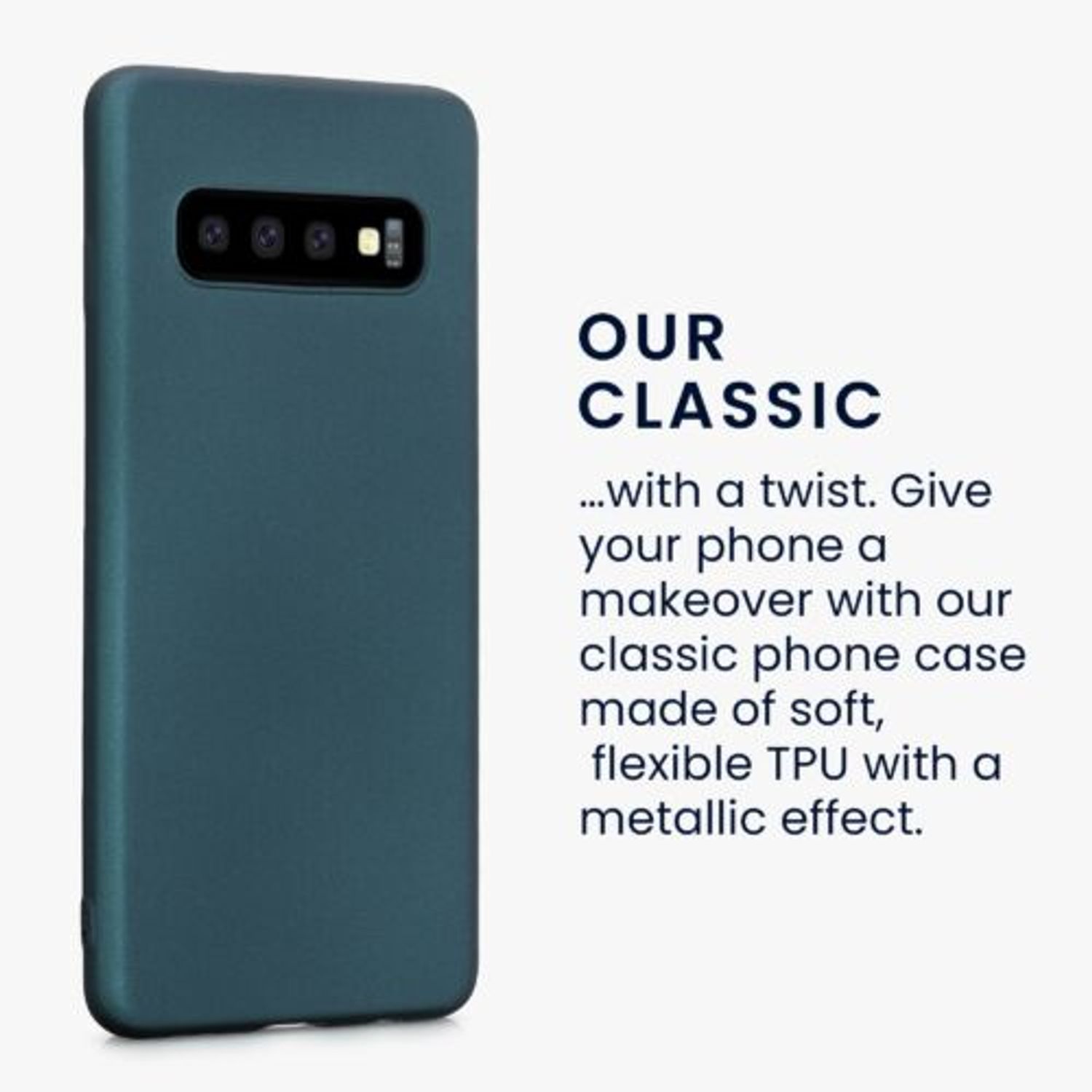 Husa Kwmobile pentru Samsung Galaxy S10, Silicon, Verde, 47452.14 fotografia produsului View 3 L
