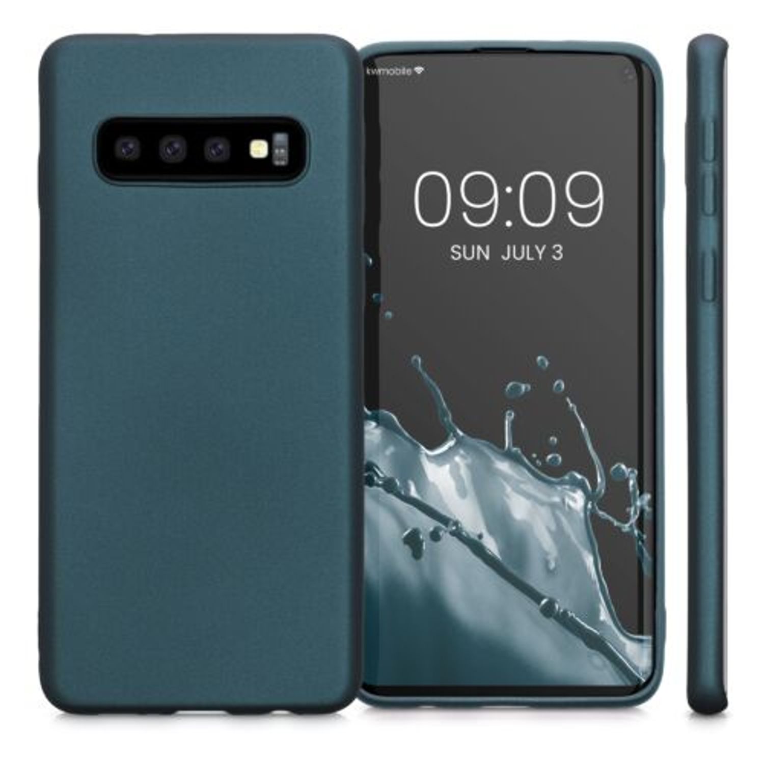 Husa Kwmobile pentru Samsung Galaxy S10, Silicon, Verde, 47452.14 fotografia produsului