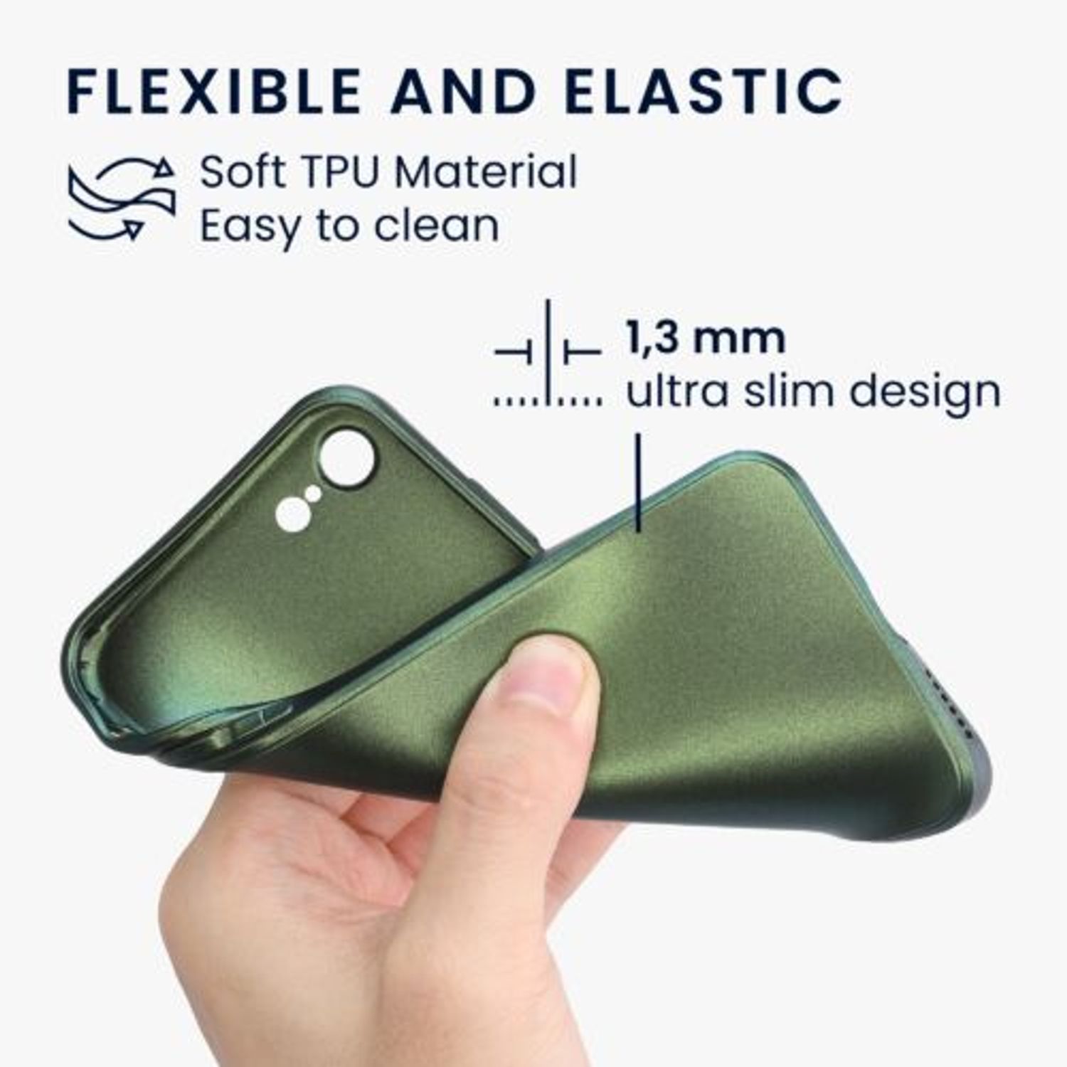 Husa Kwmobile pentru Apple iPhone 8/iPhone 7/iPhone SE 2, Silicon, Verde, 57509.233 fotografia produsului View 2 L