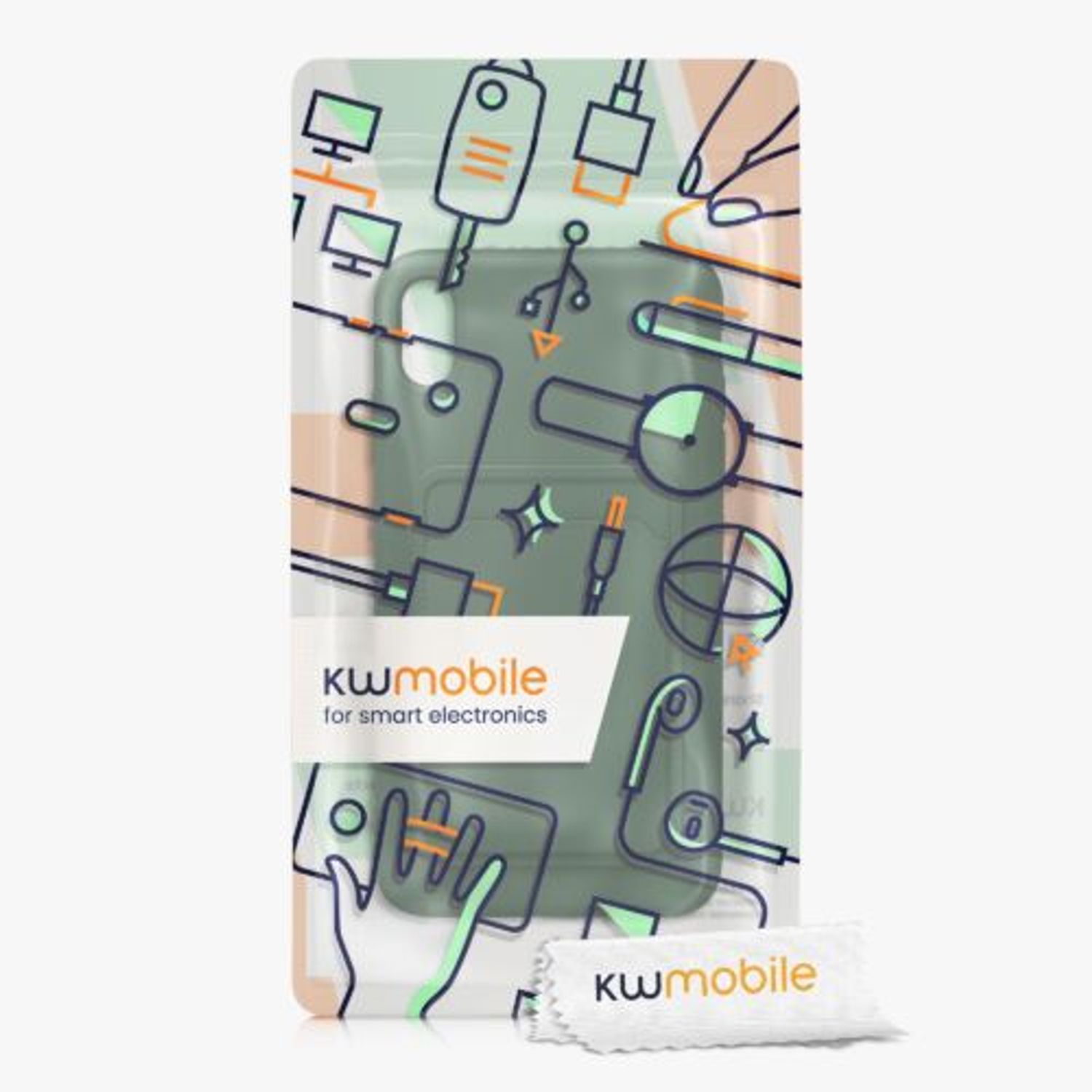 Husa Kwmobile pentru Apple iPhone XS Max, Silicon, Verde, 55121.80 fotografia produsului View 7 L