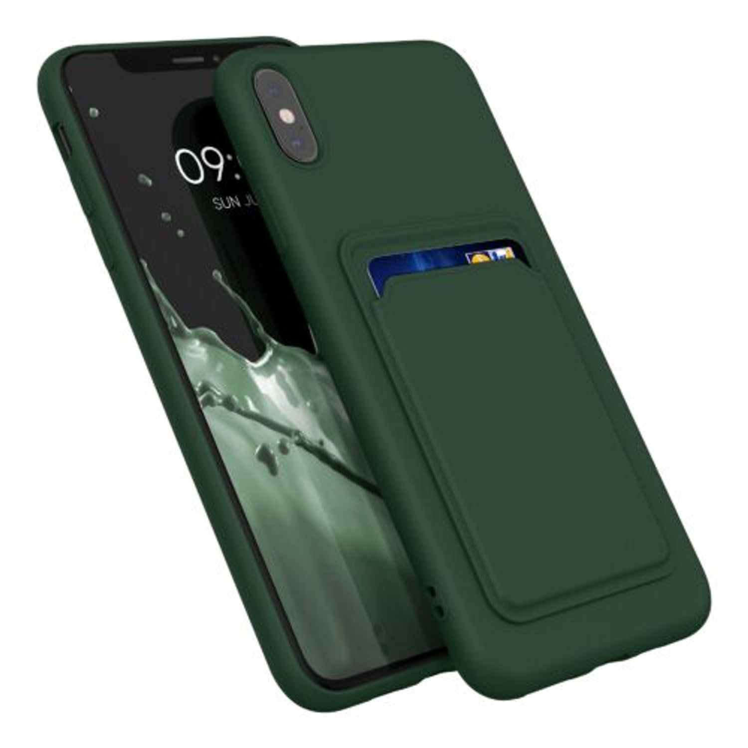 Husa Kwmobile pentru Apple iPhone XS Max, Silicon, Verde, 55121.80 fotografia produsului