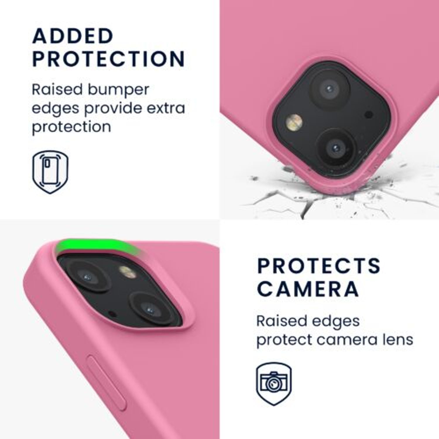 Husa Kwmobile pentru Apple iPhone 13 Mini, Silicon, Roz, 55877.212 fotografia produsului View 6 L