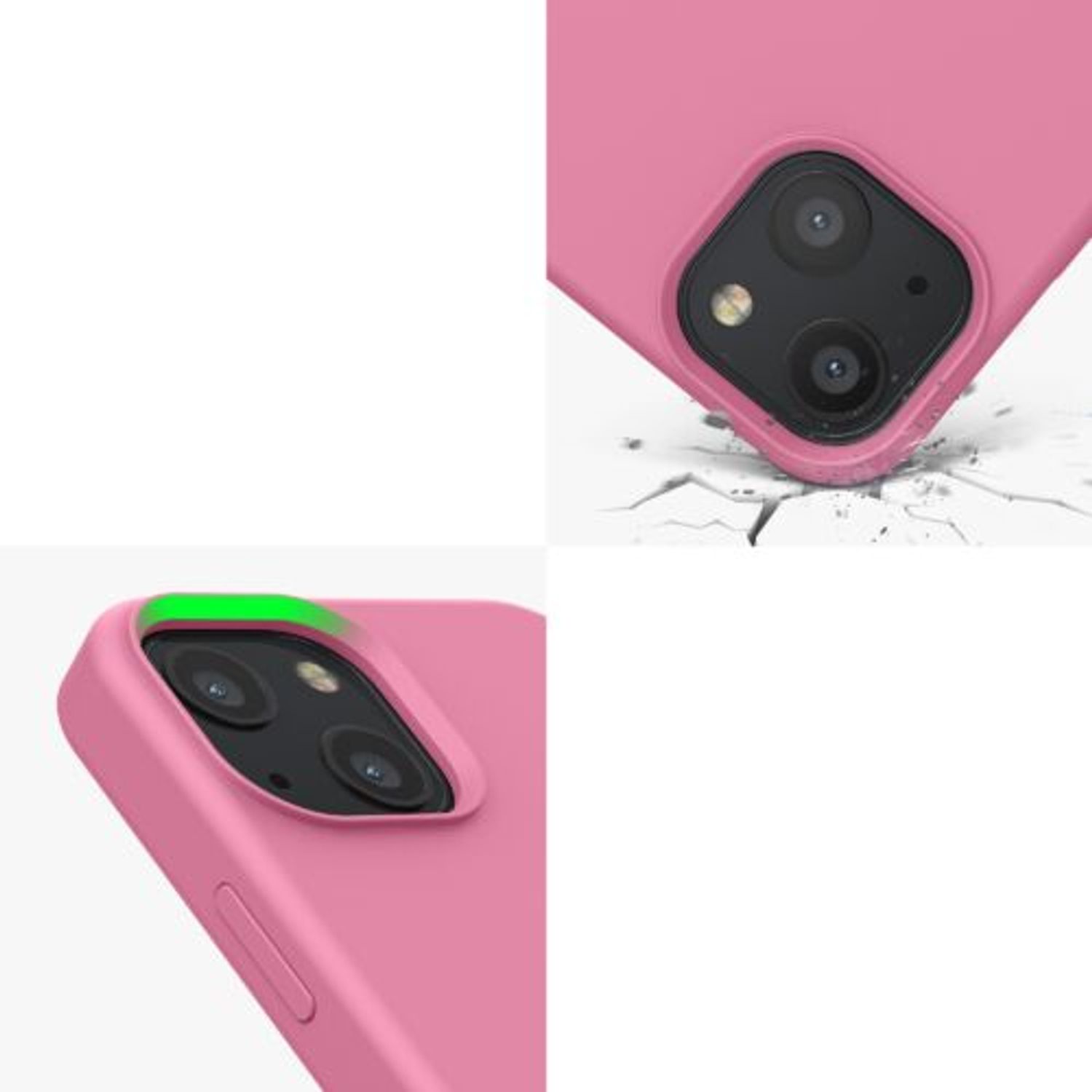 Husa Kwmobile pentru Apple iPhone 13 Mini, Silicon, Roz, 55877.212 fotografia produsului View 10 L