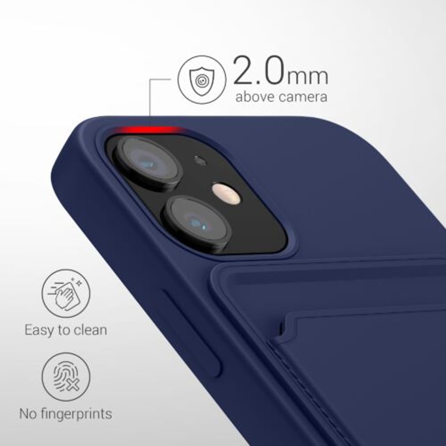 Husa Kwmobile pentru Apple iPhone 12 Mini, Silicon, Albastru, 55111.17 fotografia produsului View 3 L