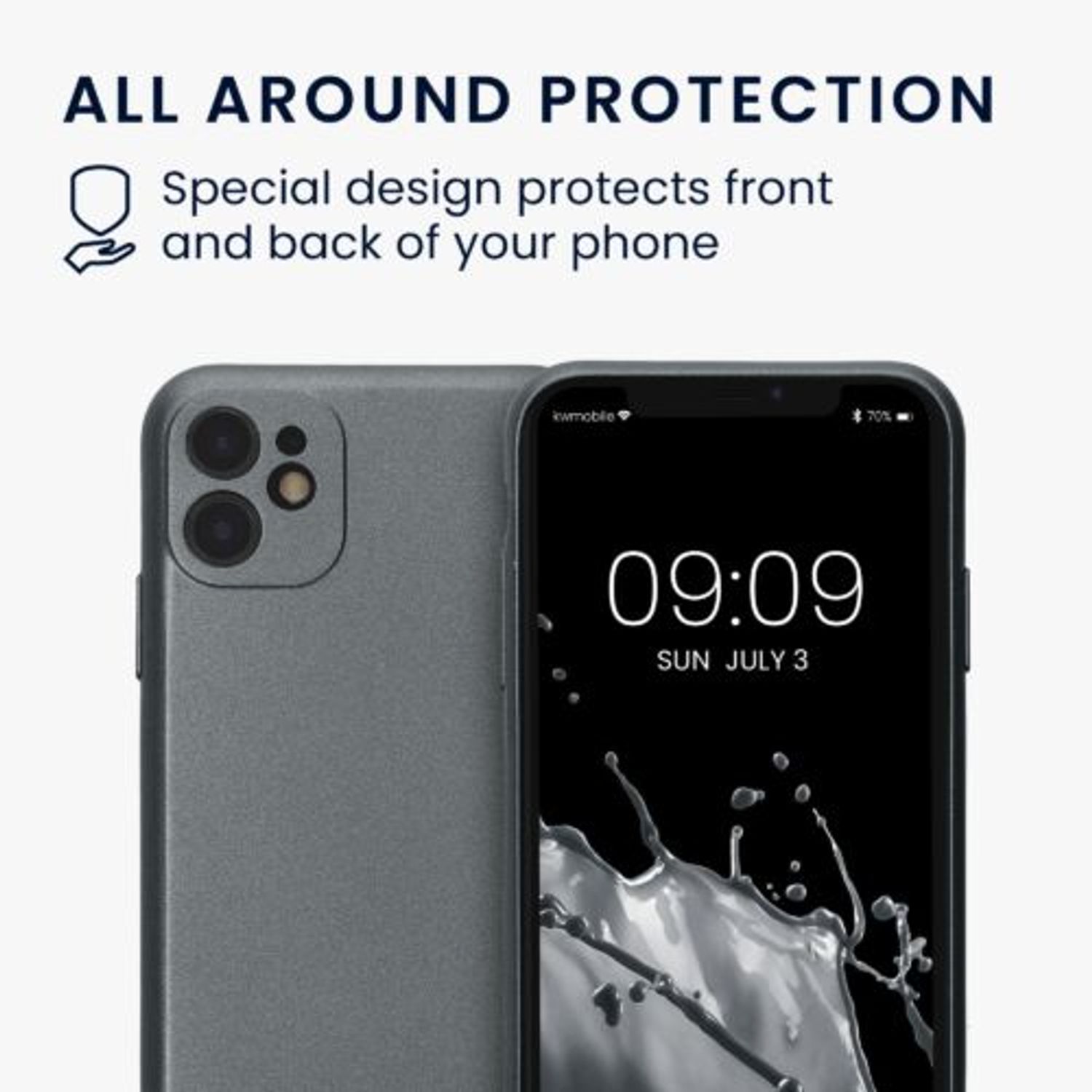 Husa Kwmobile pentru Apple iPhone 11, Silicon, Gri, 57512.232 fotografia produsului View 6 L