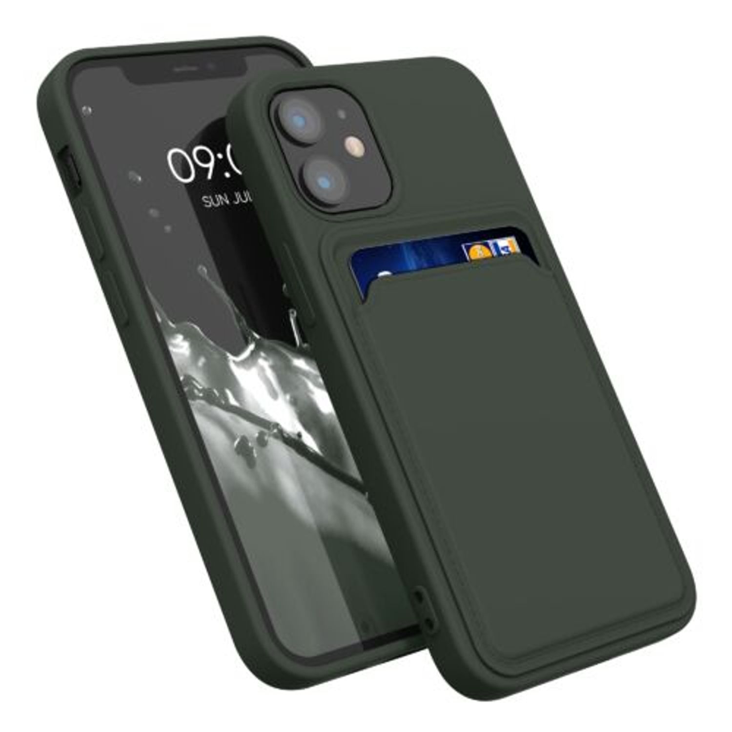 Husa Kwmobile pentru Apple iPhone 12 Mini, Silicon, Verde, 55111.80 fotografia produsului