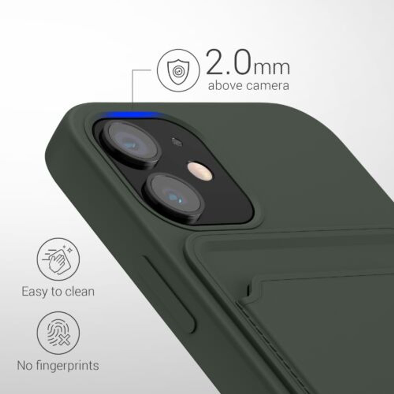 Husa Kwmobile pentru Apple iPhone 12 Mini, Silicon, Verde, 55111.80 fotografia produsului View 3 L
