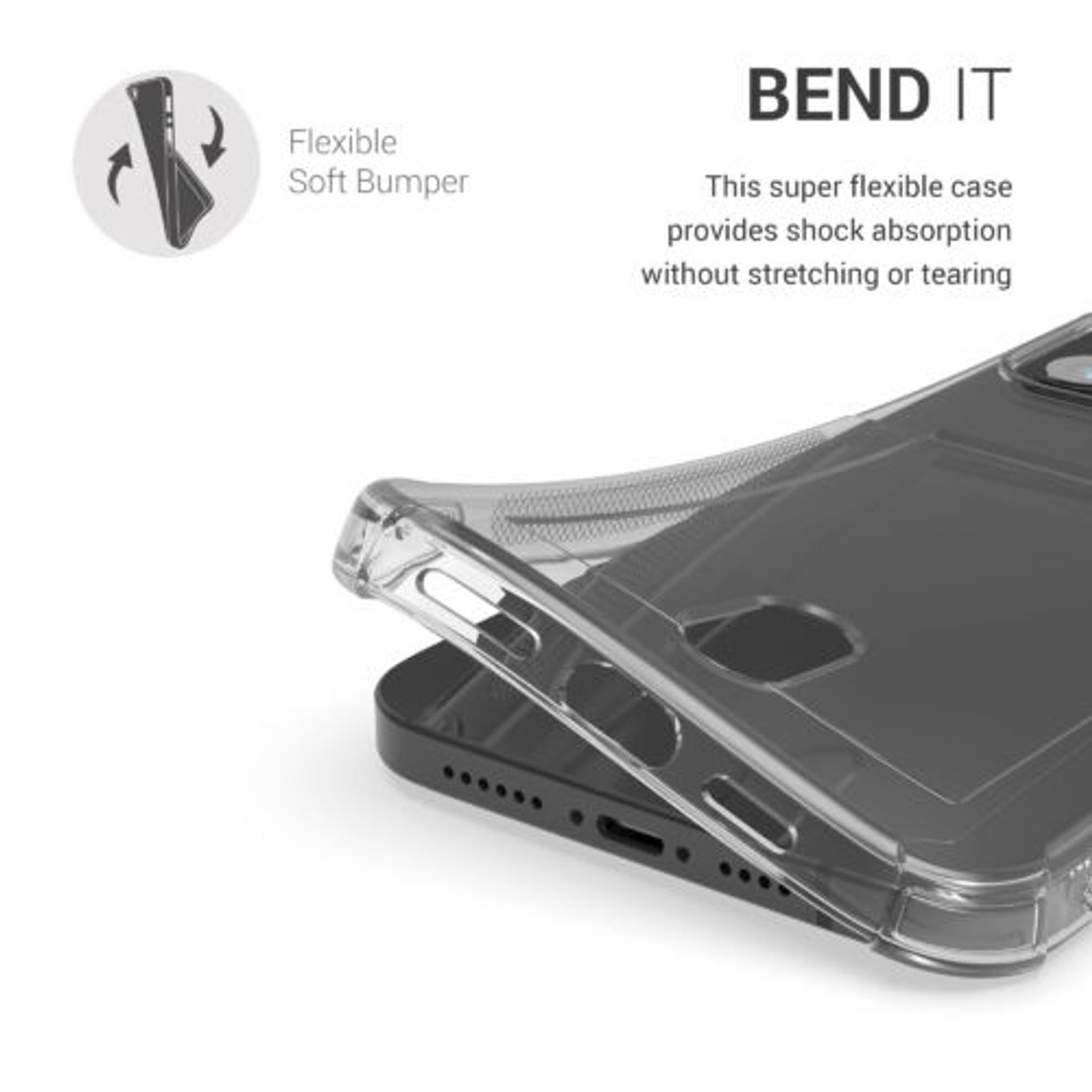 Husa Kwmobile pentru Apple iPhone 12 Pro Max, Silicon, Transparent, 57521.03 fotografia produsului View 3 L