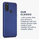Husa Kwmobile pentru Alcatel 1S (2021), Silicon, Albastru, 54319.64 fotografia produsului View 3 S