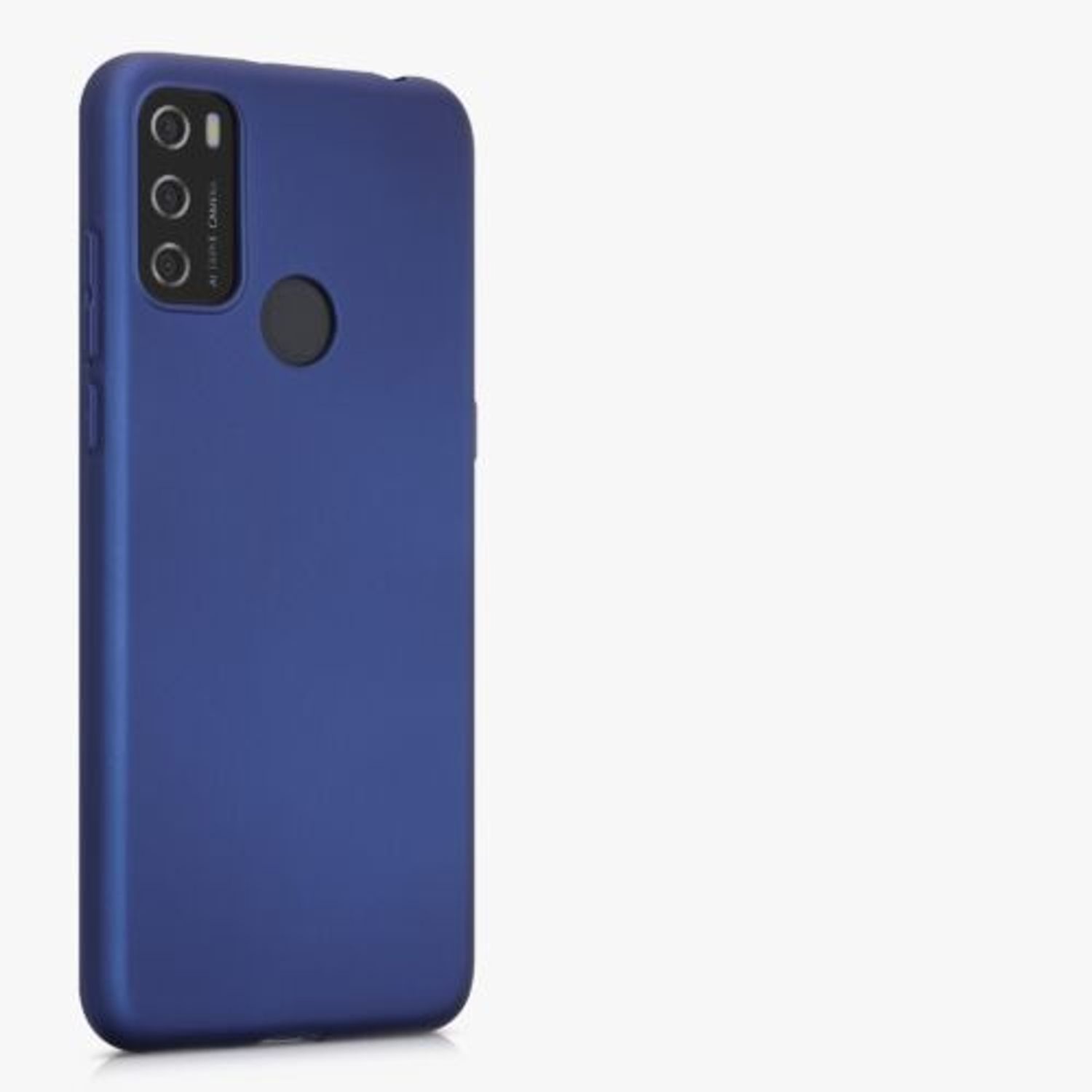 Husa Kwmobile pentru Alcatel 1S (2021), Silicon, Albastru, 54319.64 fotografia produsului View 7 L
