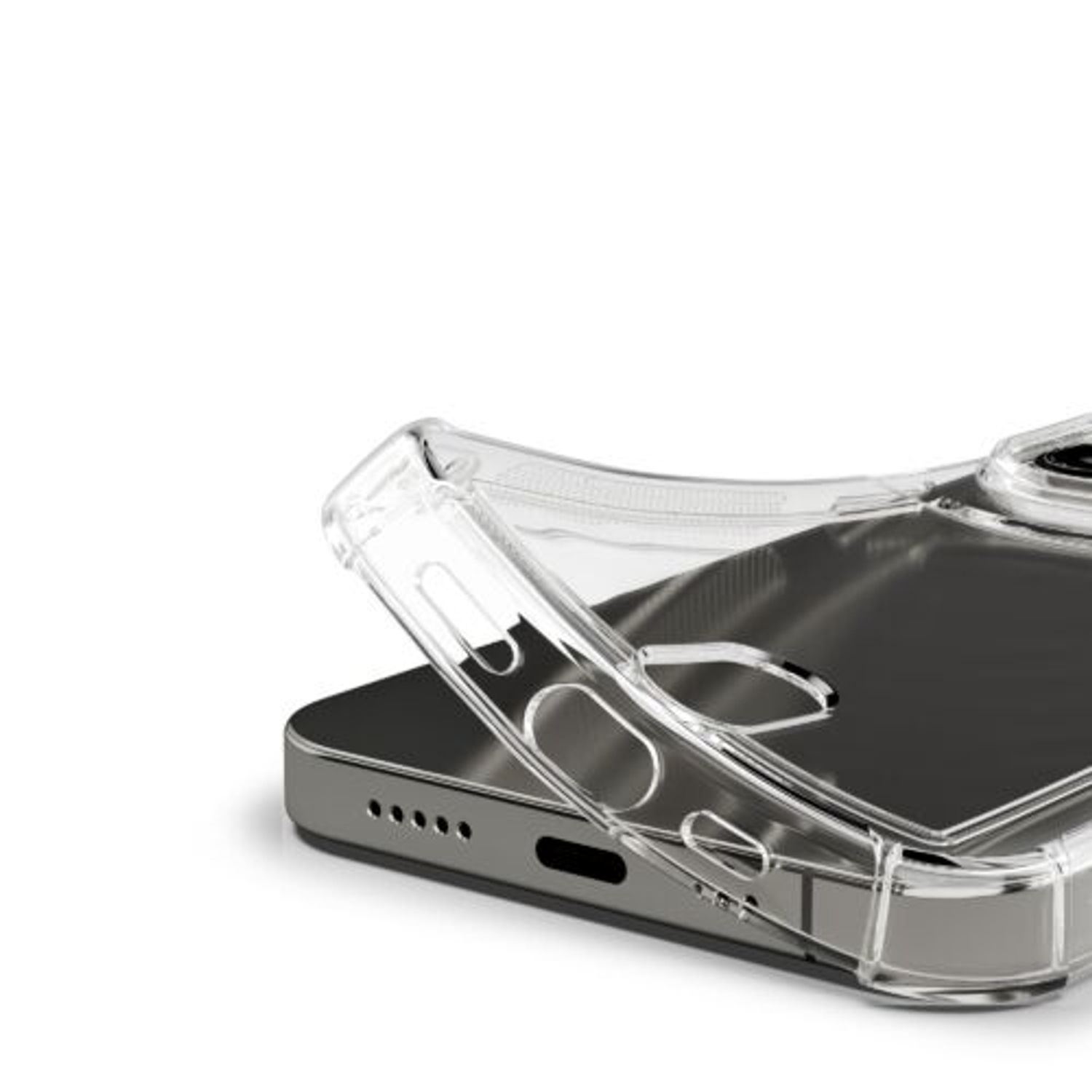Husa Kwmobile pentru Apple iPhone 13 Pro, Silicon, Transparent, 57524.03 fotografia produsului View 7 L