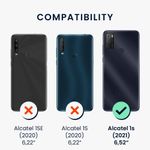 Husa Kwmobile pentru Alcatel 1S (2021), Silicon, Albastru, 54319.64 fotografia produsului View 5 S