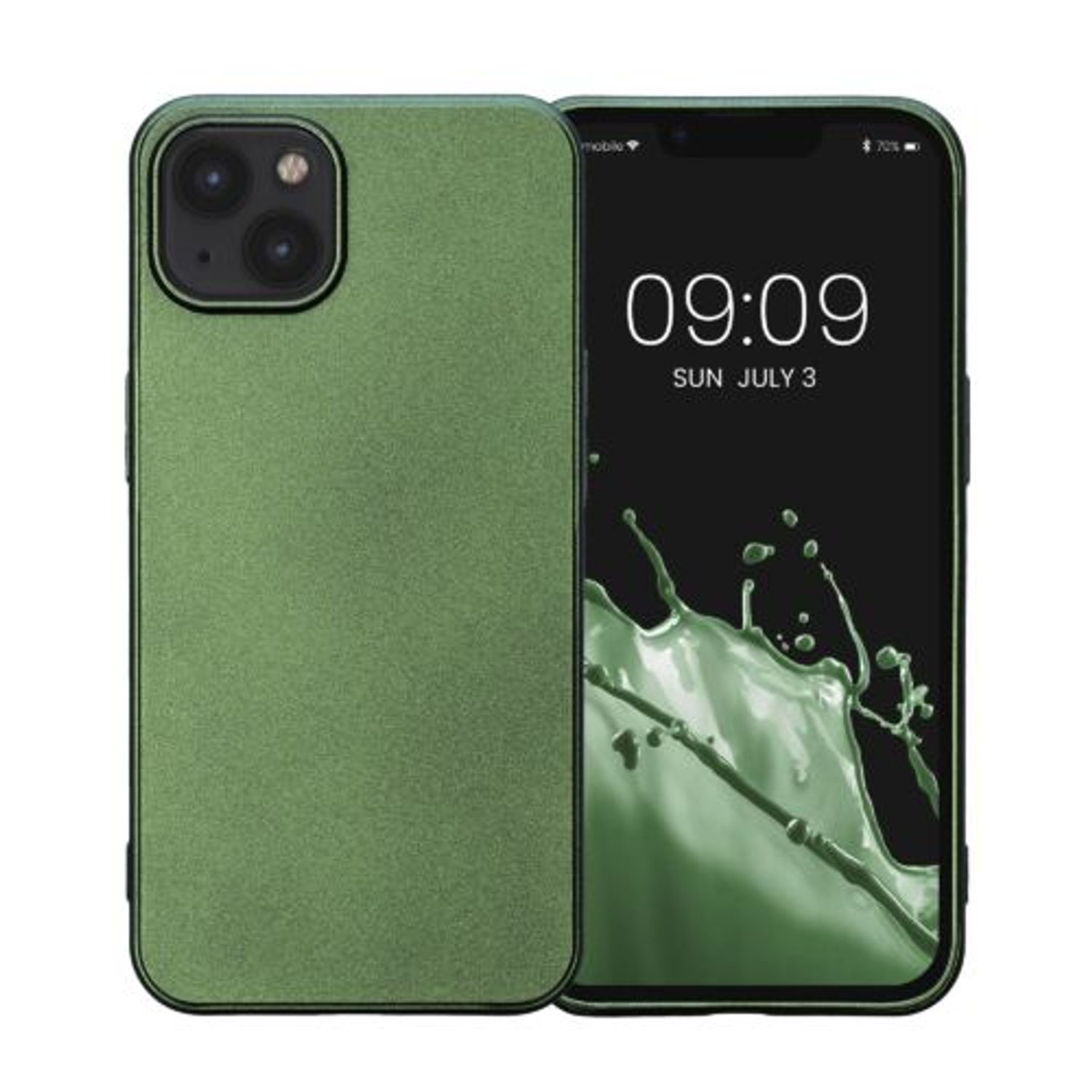 Husa Kwmobile pentru Apple iPhone 13, Silicon, Verde, 57515.233 fotografia produsului