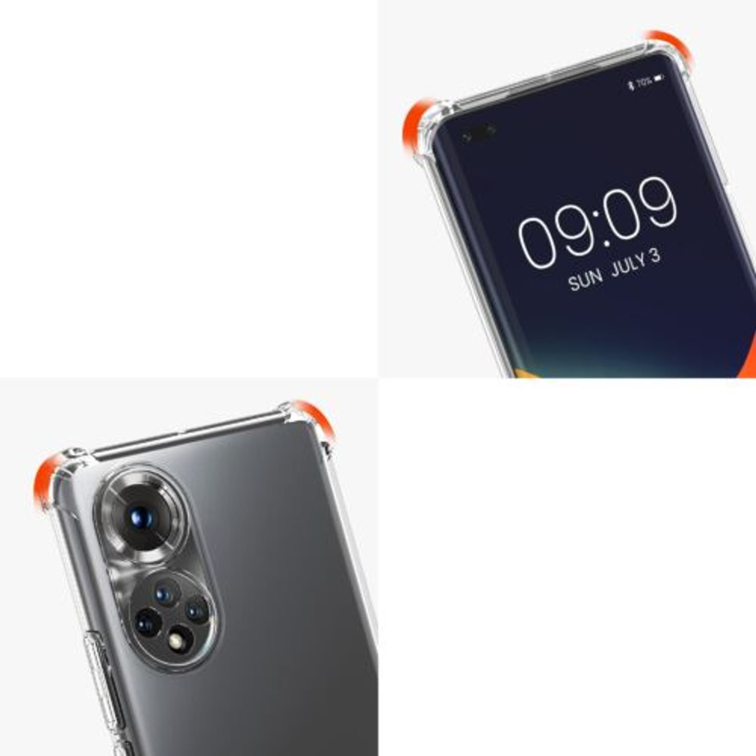 Husa Kwmobile pentru Honor 50, Silicon, Transparent/Mov, 55722.108 fotografia produsului View 8 L