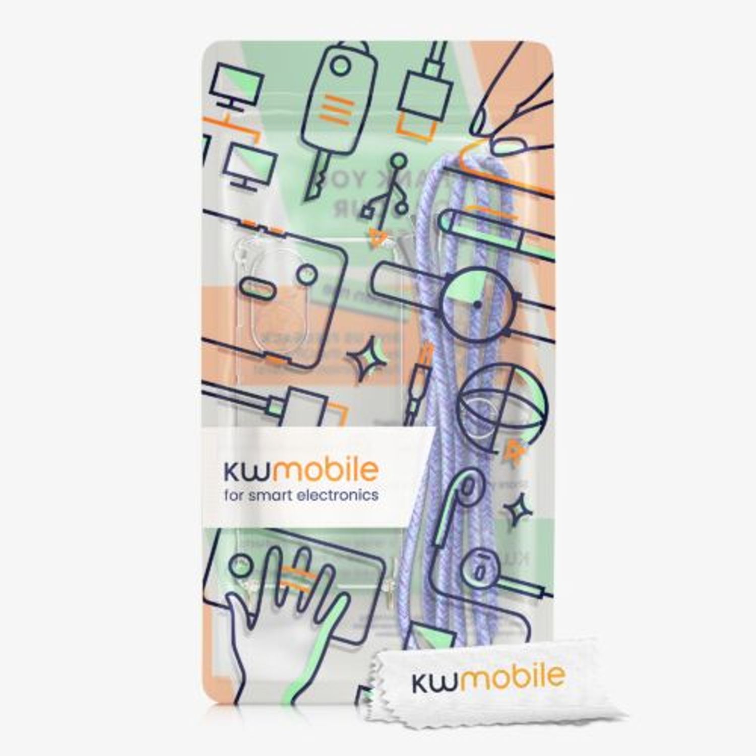 Husa Kwmobile pentru Honor 50, Silicon, Transparent/Mov, 55722.108 fotografia produsului View 7 L