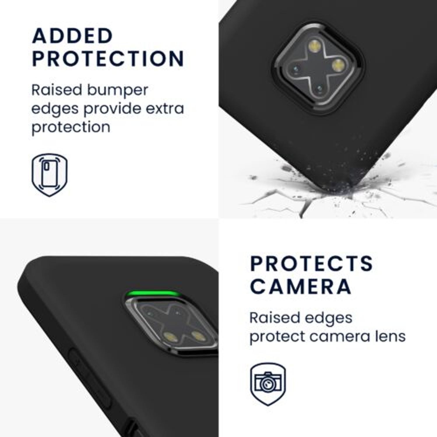 Husa Kwmobile pentru Nokia XR20, Silicon, Negru, 57532.01 fotografia produsului View 3 L