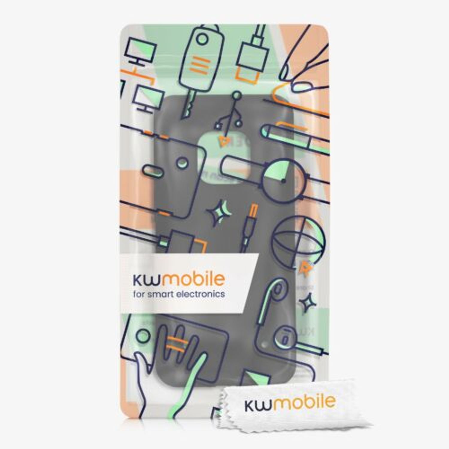 Husa Kwmobile pentru Nokia XR20, Silicon, Negru, 57532.01 fotografia produsului View 7 L