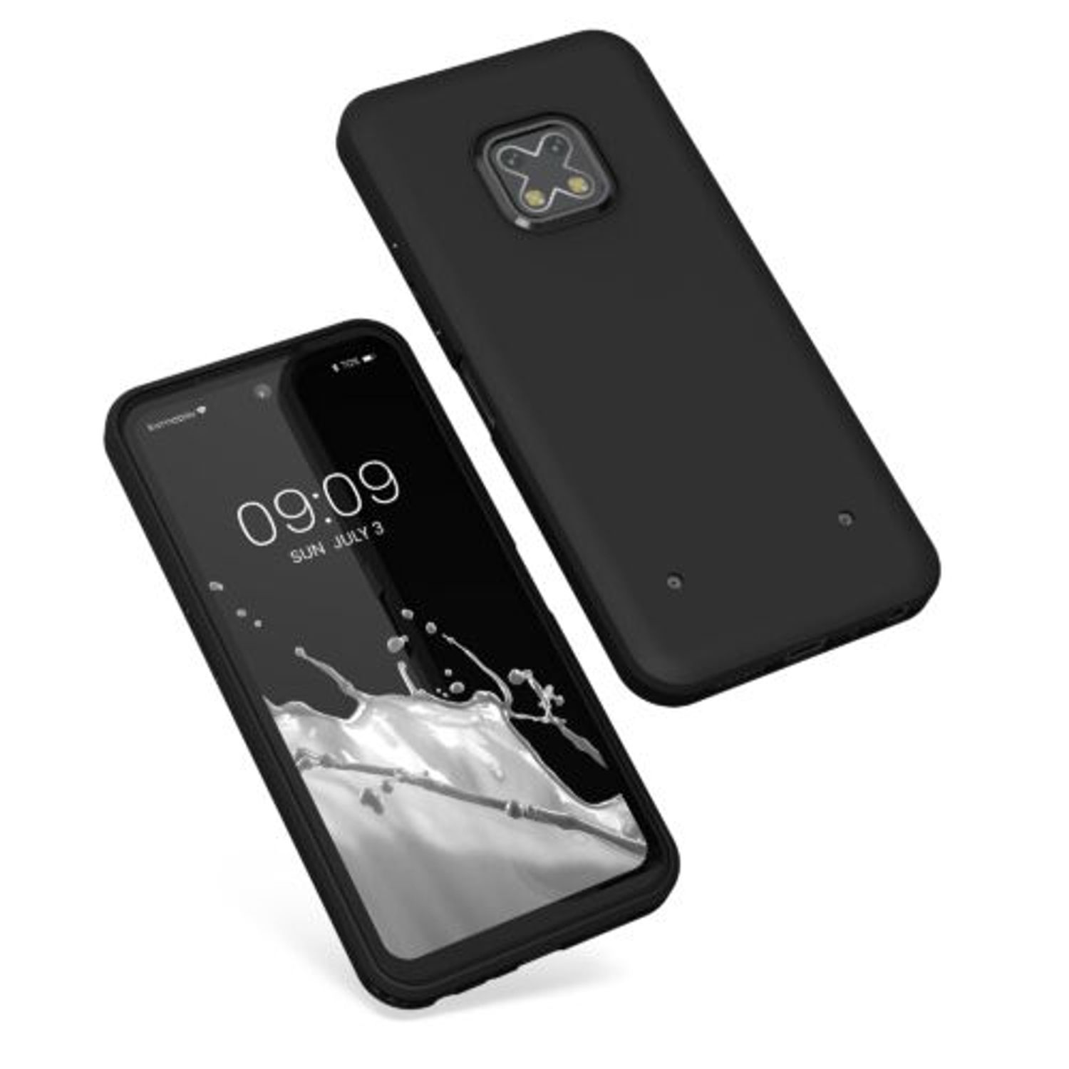 Husa Kwmobile pentru Nokia XR20, Silicon, Negru, 57532.01 fotografia produsului