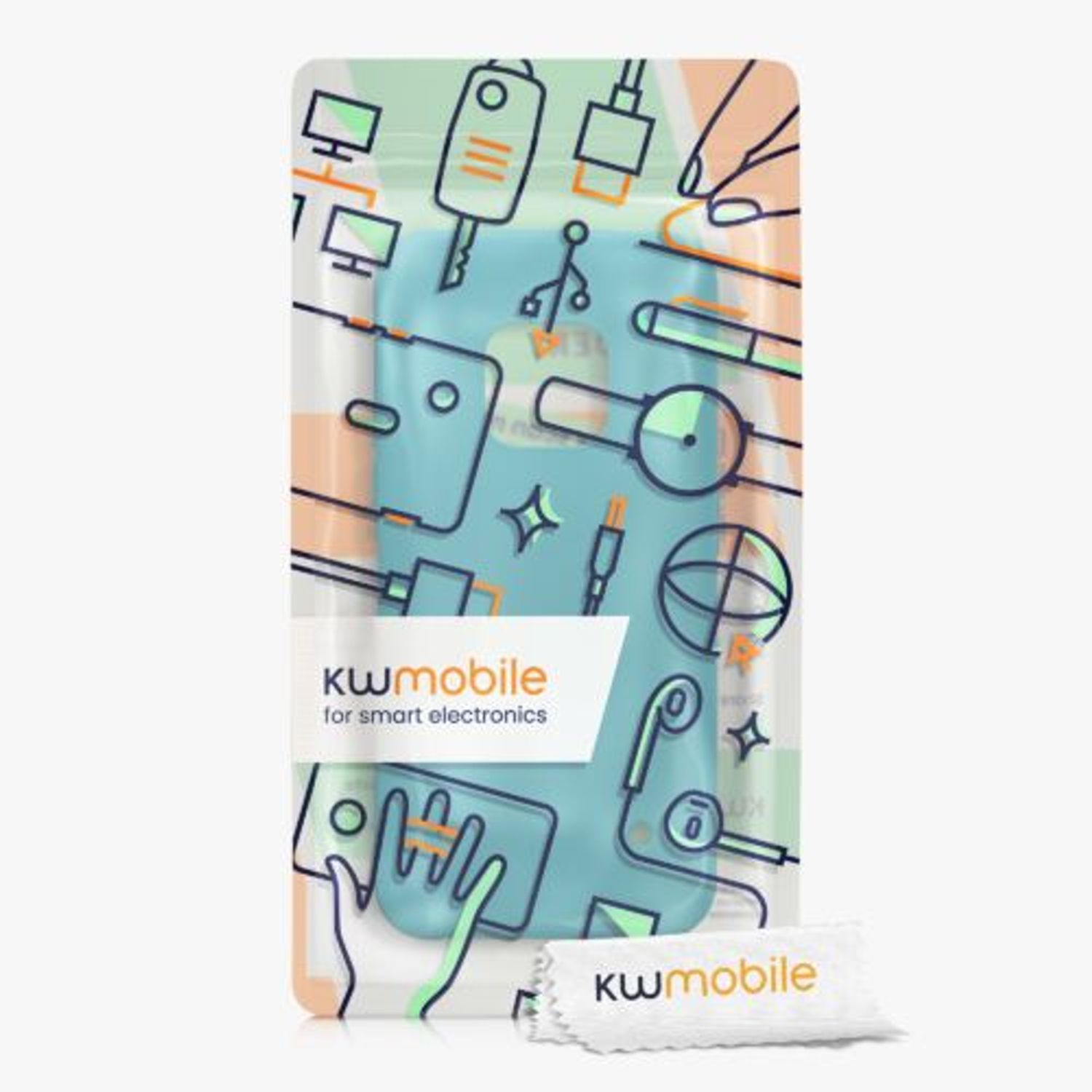 Husa Kwmobile pentru Nokia XR20, Silicon, Verde, 57532.57 fotografia produsului View 7 L