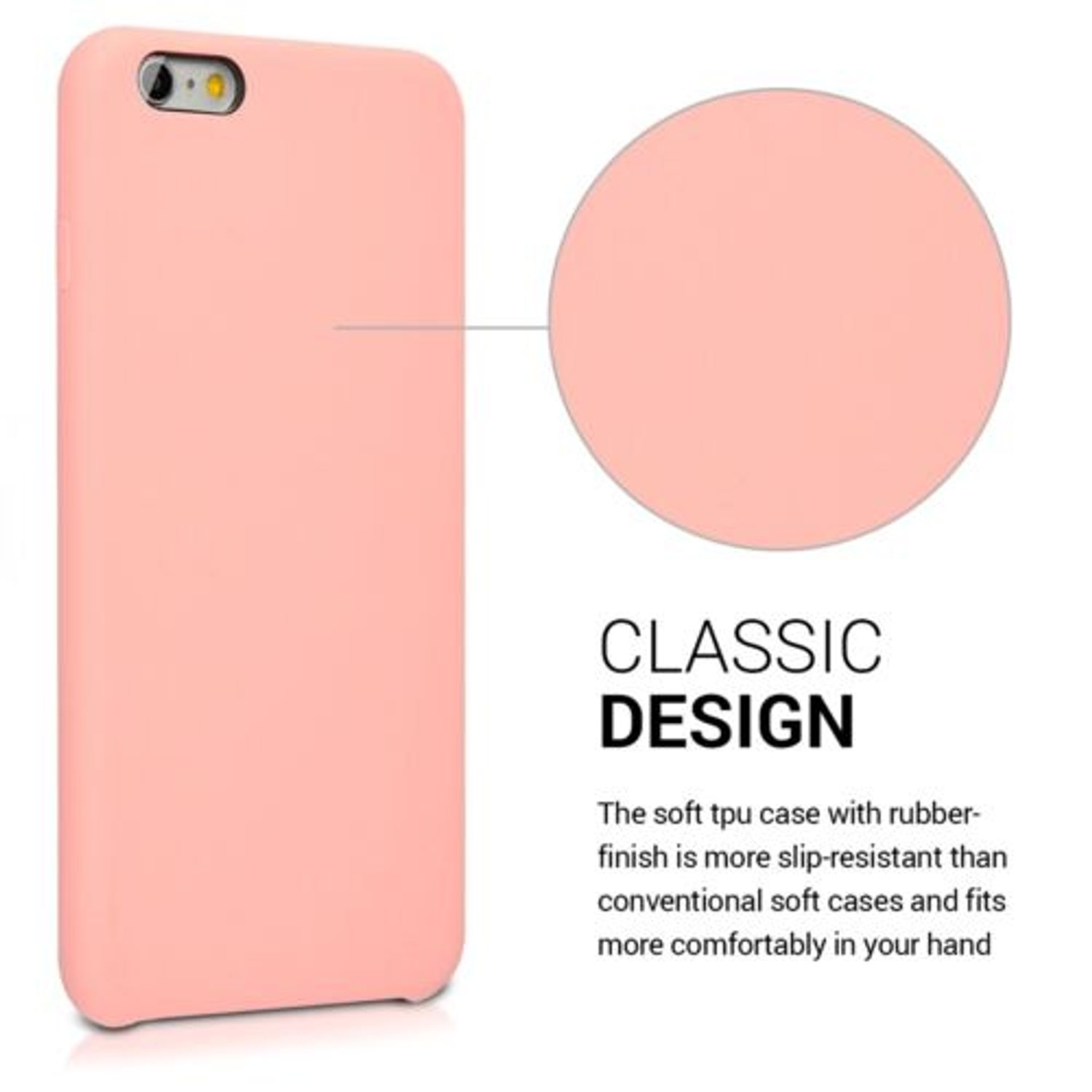 Husa pentru Apple iPhone 6 Plus/iPhone 6s Plus, Silicon, Rose Gold, 40841.81 fotografia produsului View 4 L