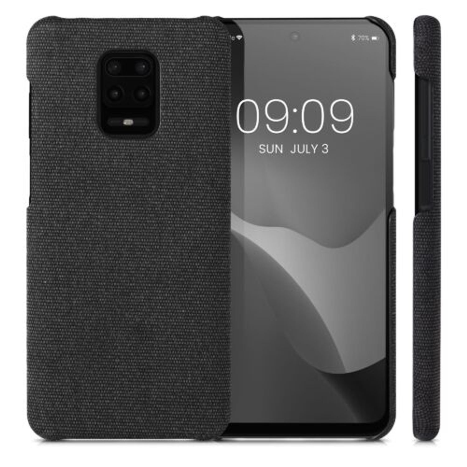 Husa Kwmobile pentru Xiaomi Redmi Note 9S/Redmi Note 9 Pro/Redmi Note 9 Pro Max, Textil, Gri, 57485.19 fotografia produsului