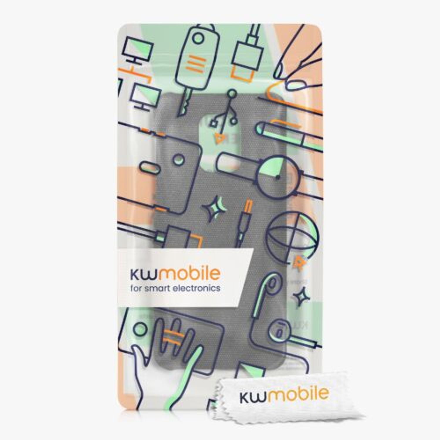 Husa Kwmobile pentru Xiaomi Redmi Note 9S/Redmi Note 9 Pro/Redmi Note 9 Pro Max, Textil, Gri, 57485.19 fotografia produsului View 6 L