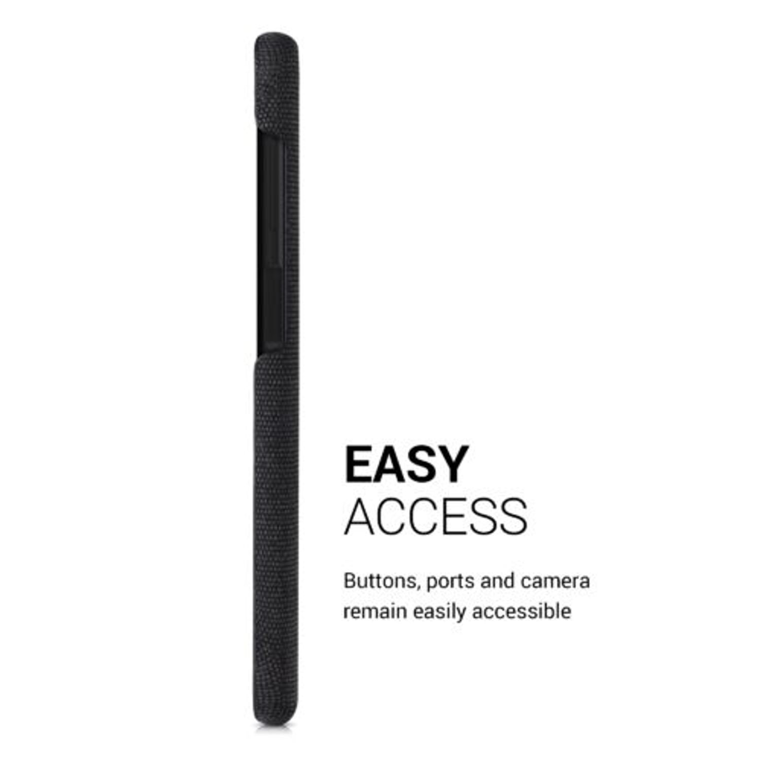 Husa Kwmobile pentru Xiaomi Redmi Note 9S/Redmi Note 9 Pro/Redmi Note 9 Pro Max, Textil, Gri, 57485.19 fotografia produsului View 4 L