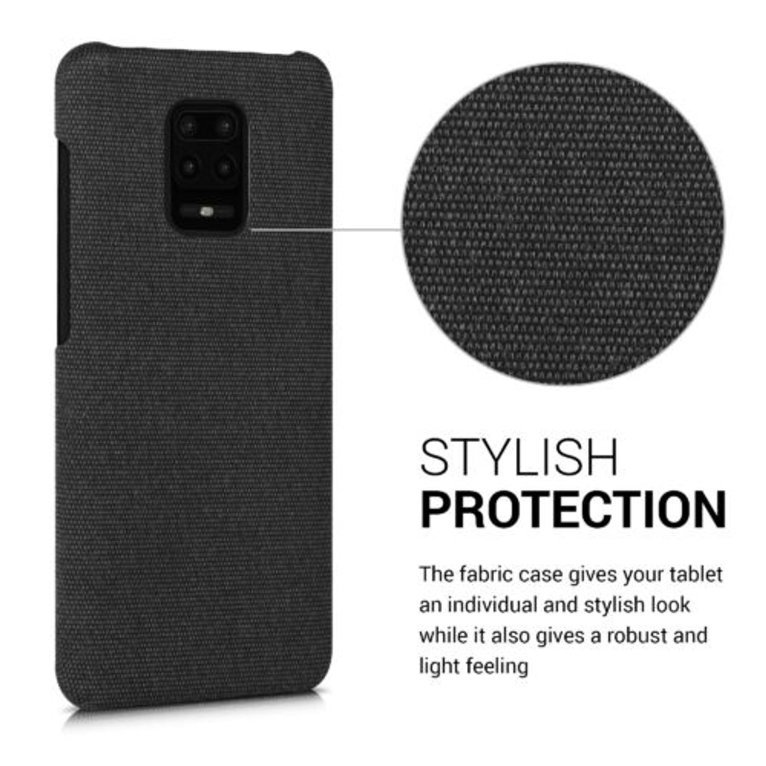 Husa Kwmobile pentru Xiaomi Redmi Note 9S/Redmi Note 9 Pro/Redmi Note 9 Pro Max, Textil, Gri, 57485.19 fotografia produsului View 3 L