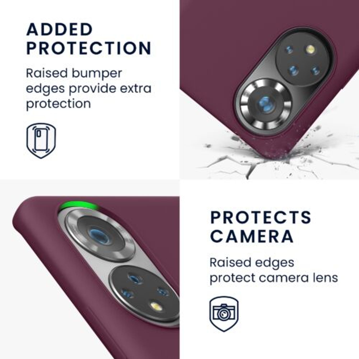 Husa Kwmobile pentru Honor 50, Silicon, Violet, 55481.190 fotografia produsului View 5 L