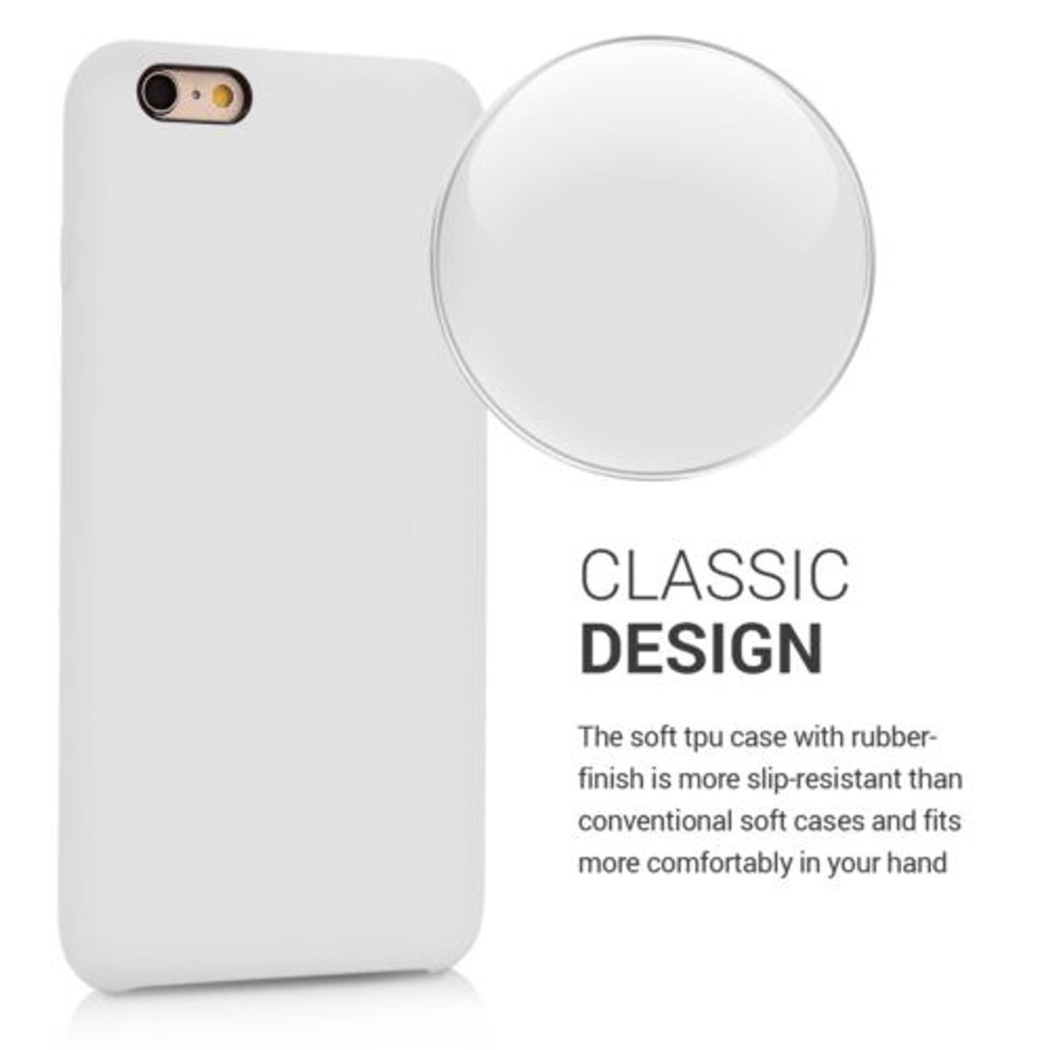 Husa pentru Apple iPhone 6 Plus/iPhone 6s Plus, Silicon, Alb, 40841.02 fotografia produsului View 4 L
