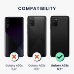 Husa Kwmobile pentru Samsung Galaxy A03s, Silicon, Negru, 57535.01 fotografia produsului View 3 S
