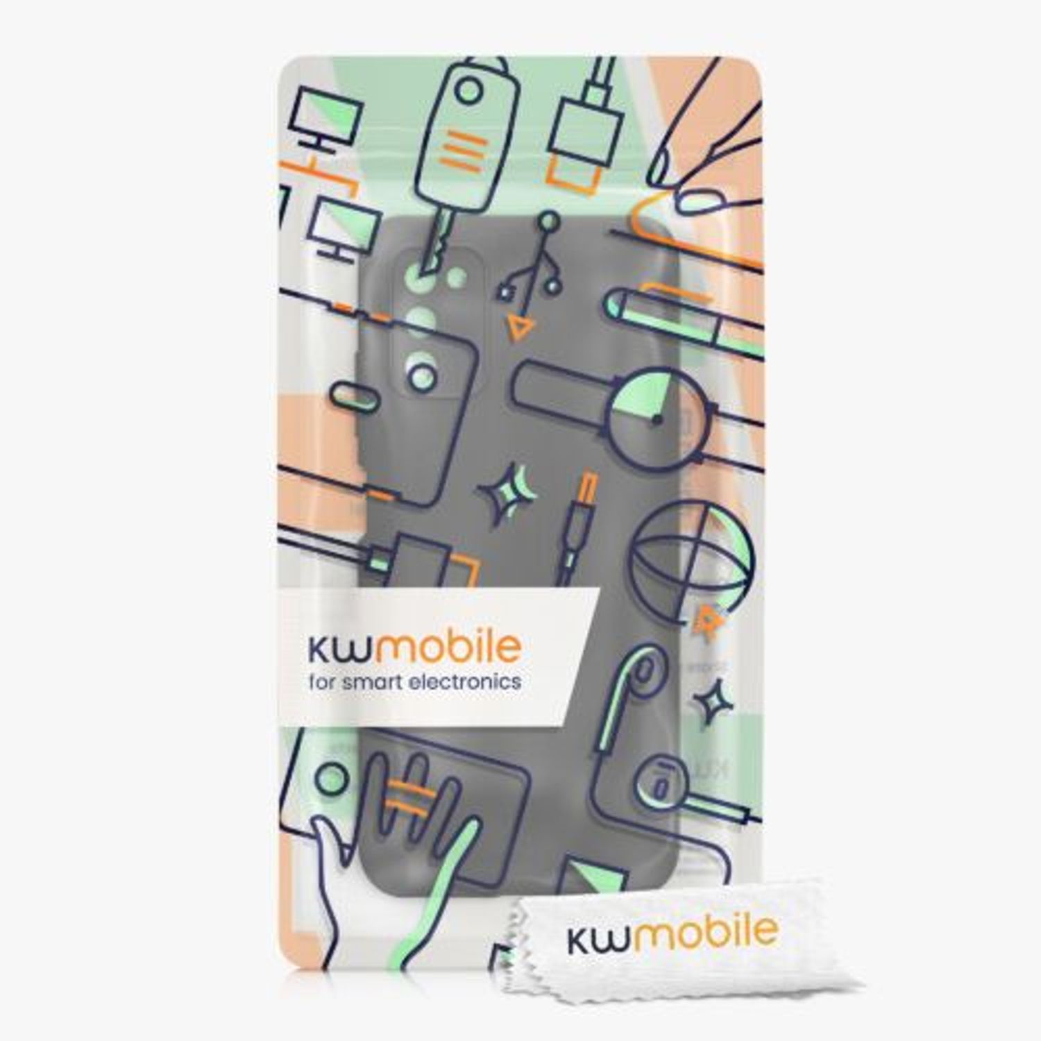 Husa Kwmobile pentru Samsung Galaxy A03s, Silicon, Negru, 57535.01 fotografia produsului View 4 L