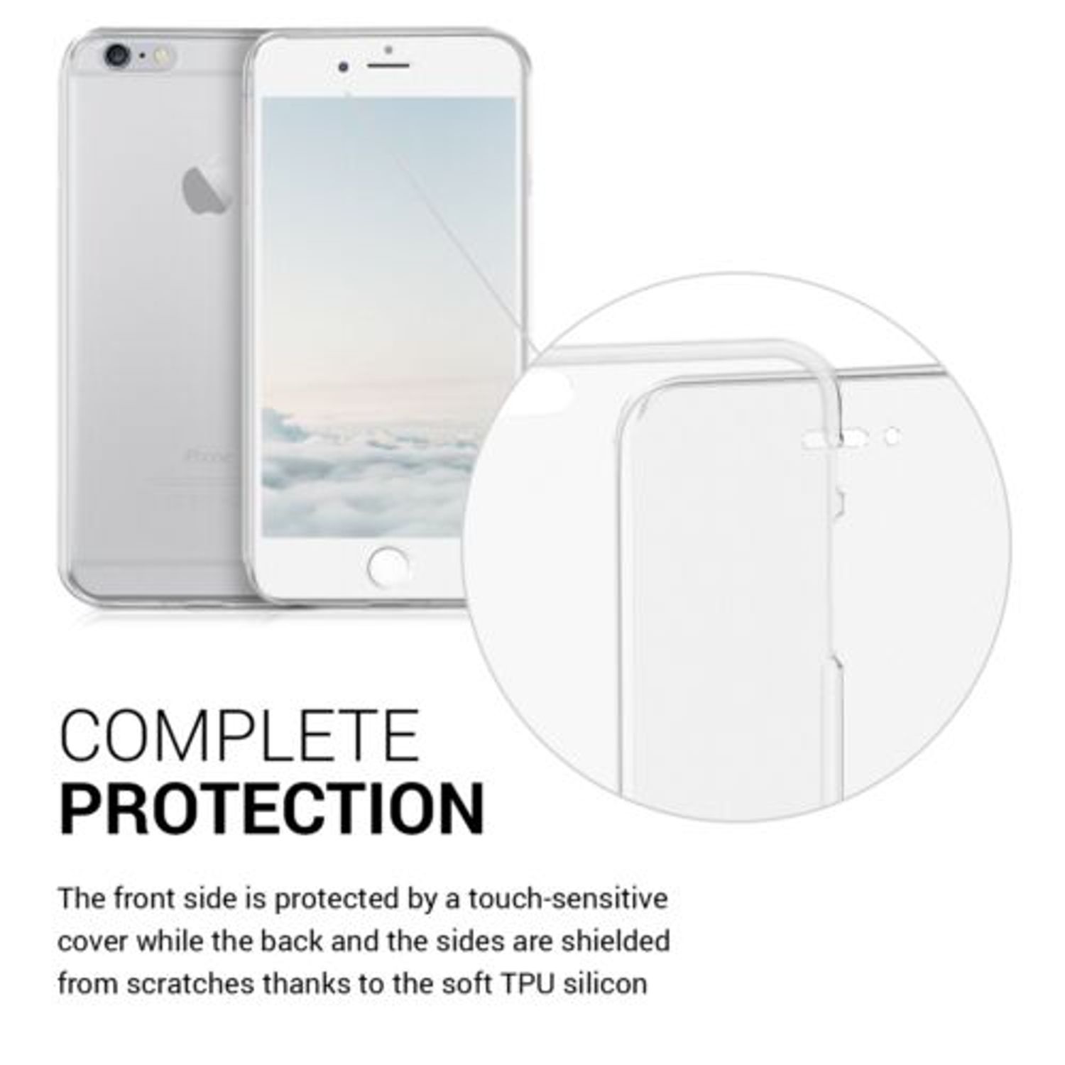 Husa pentru Apple iPhone 6 Plus/iPhone 6s Plus, Silicon, Transparent, 44958.03 fotografia produsului View 5 L