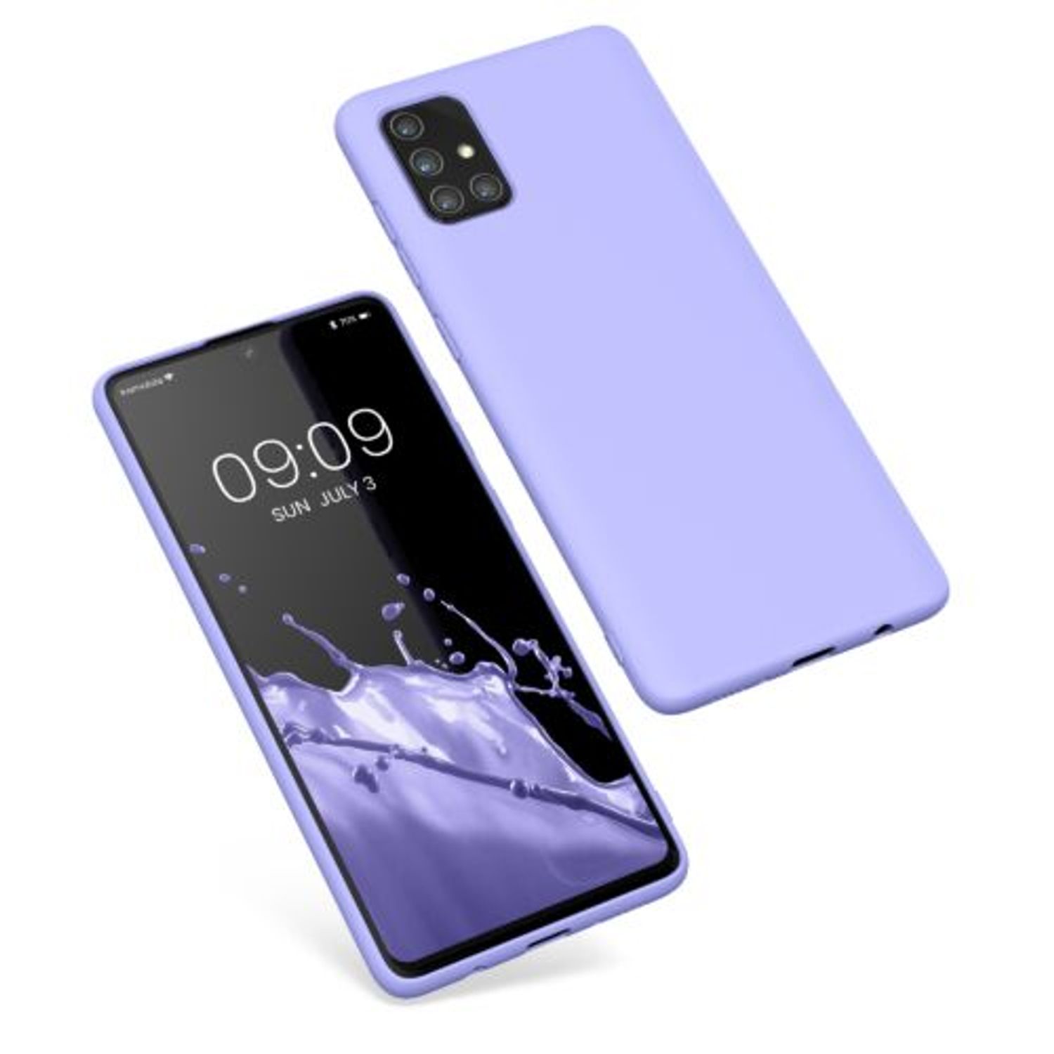 Husa Kwmobile pentru Samsung Galaxy A71, Silicon, Albastru, 57562.108 fotografia produsului