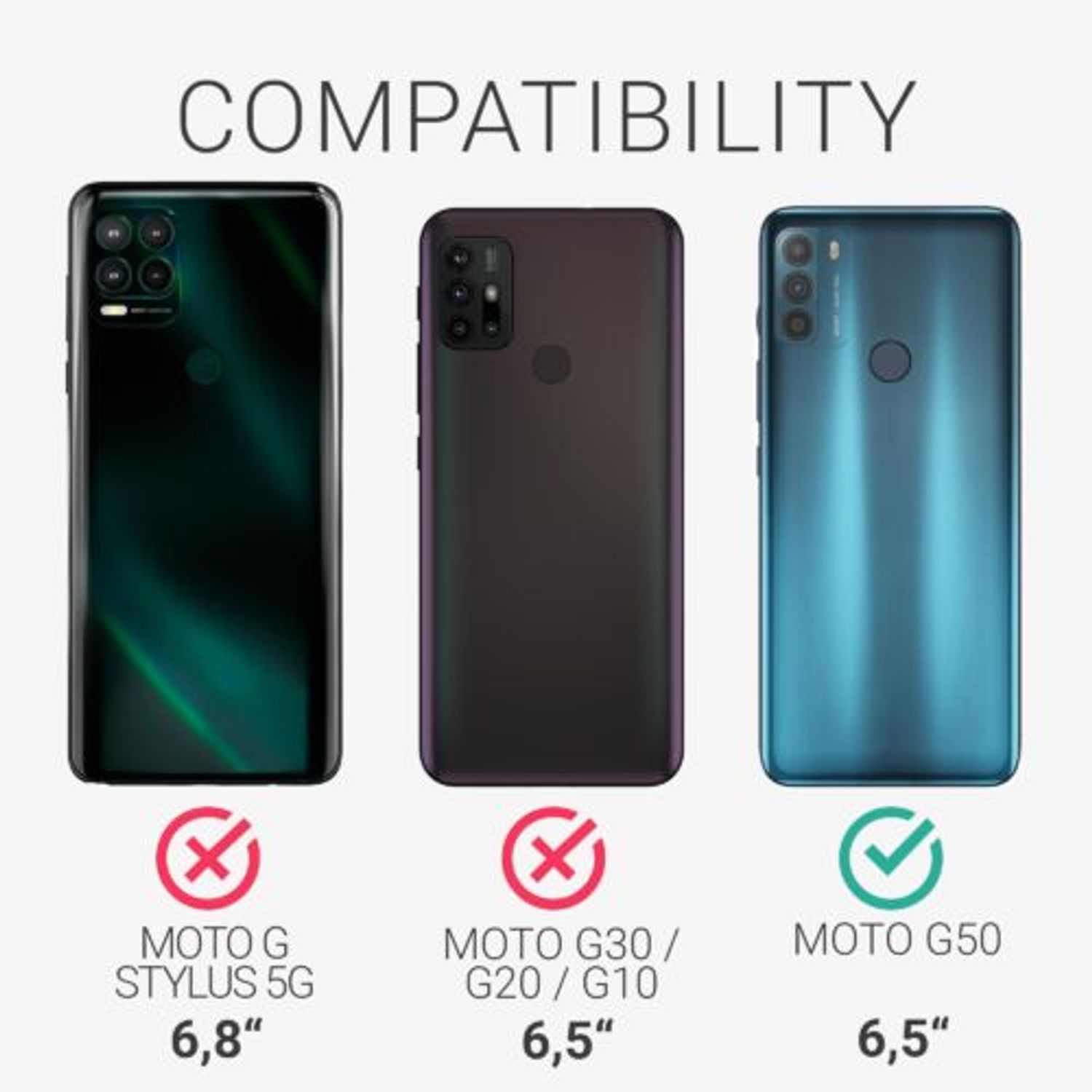 Husa Kwmobile pentru Motorola Moto G50, Silicon, Verde, 55470.57 fotografia produsului View 4 L
