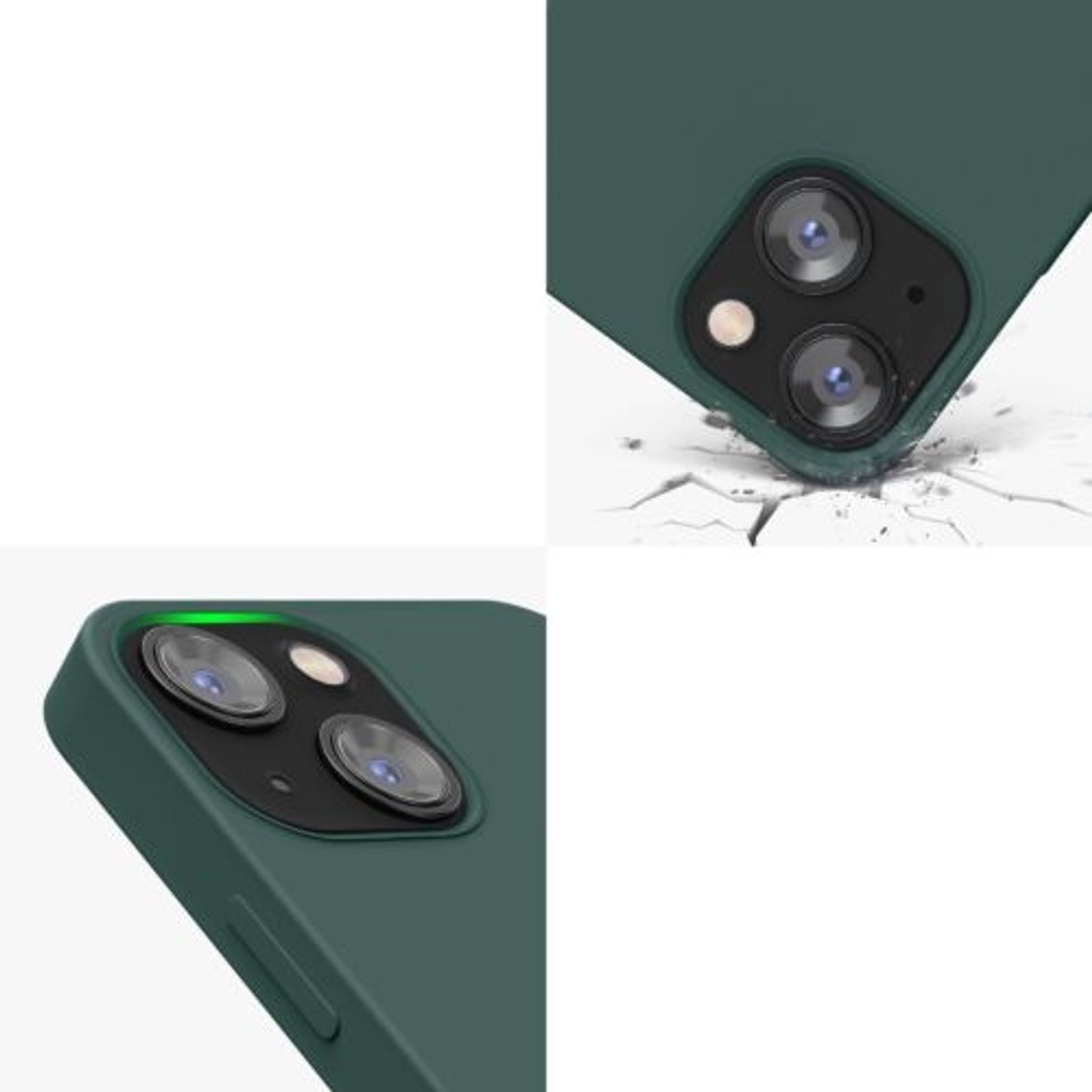 Husa Kwmobile pentru Apple iPhone 13 Mini, Silicon, Verde, 56558.169 fotografia produsului View 9 L