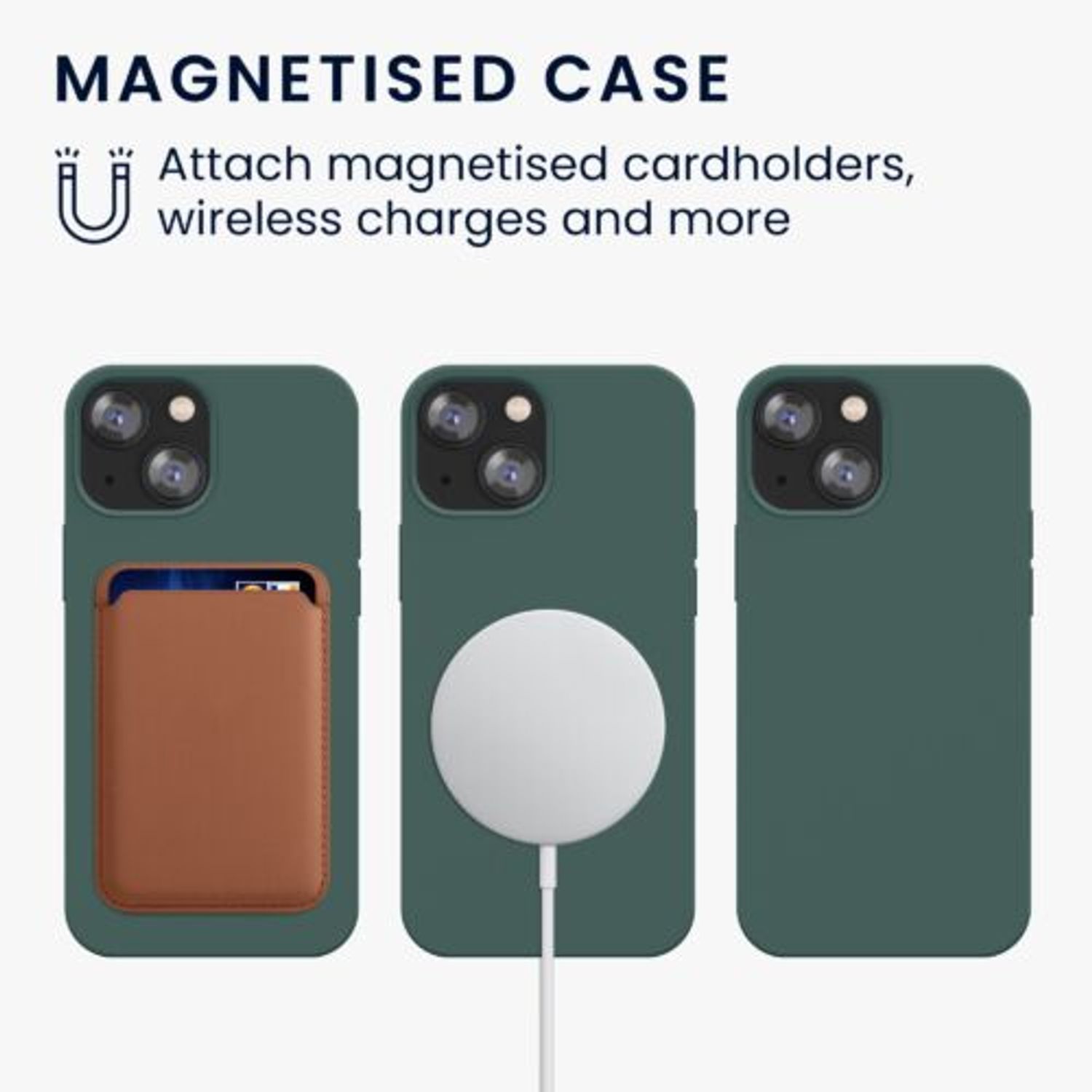 Husa Kwmobile pentru Apple iPhone 13 Mini, Silicon, Verde, 56558.169 fotografia produsului View 4 L