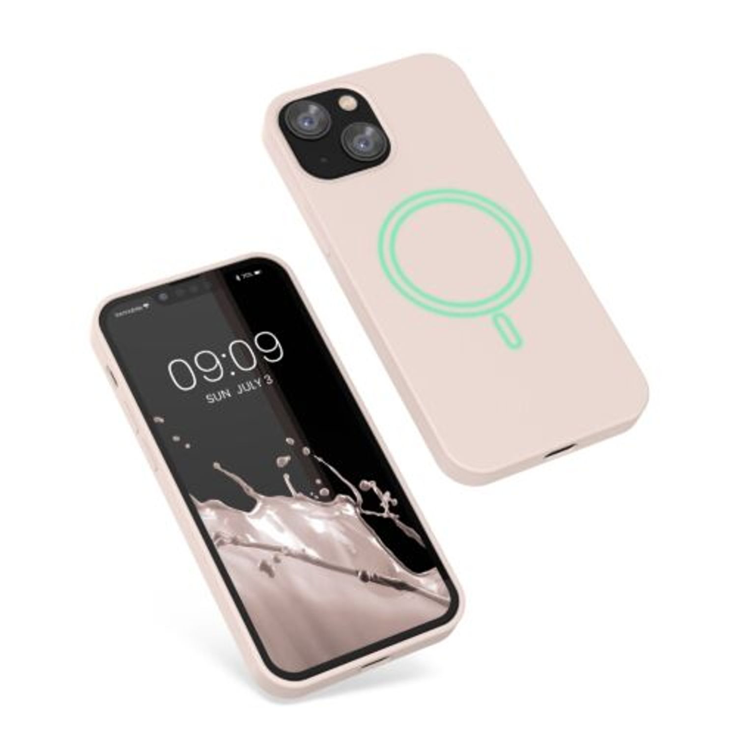 Husa Kwmobile pentru Apple iPhone 13 Mini, Silicon, Crem, 56558.10 fotografia produsului