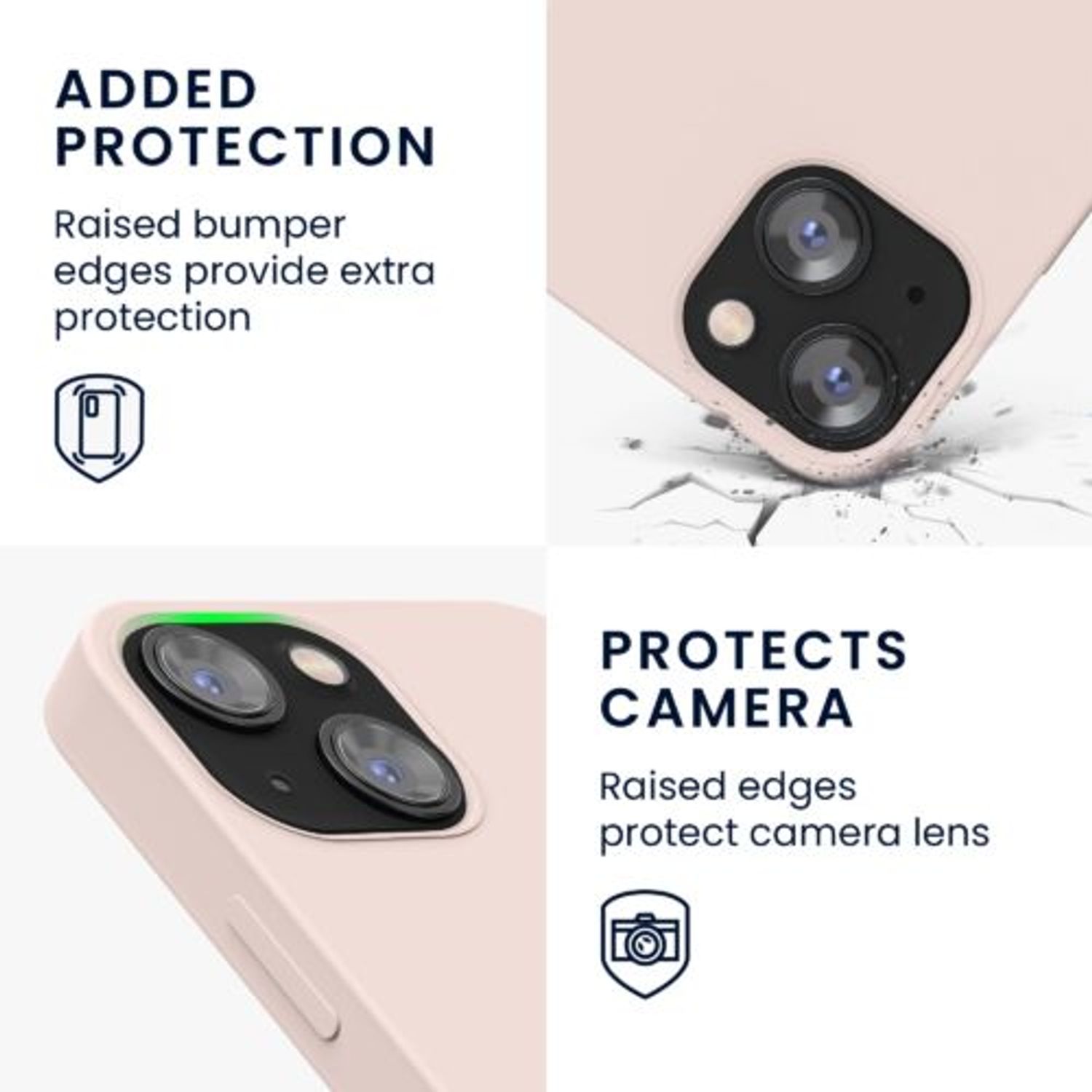 Husa Kwmobile pentru Apple iPhone 13 Mini, Silicon, Crem, 56558.10 fotografia produsului View 3 L