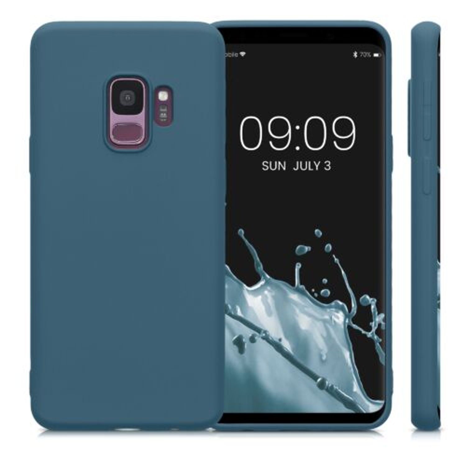Husa Kwmobile pentru Samsung Galaxy S9, Silicon, Verde, 53832.57 fotografia produsului