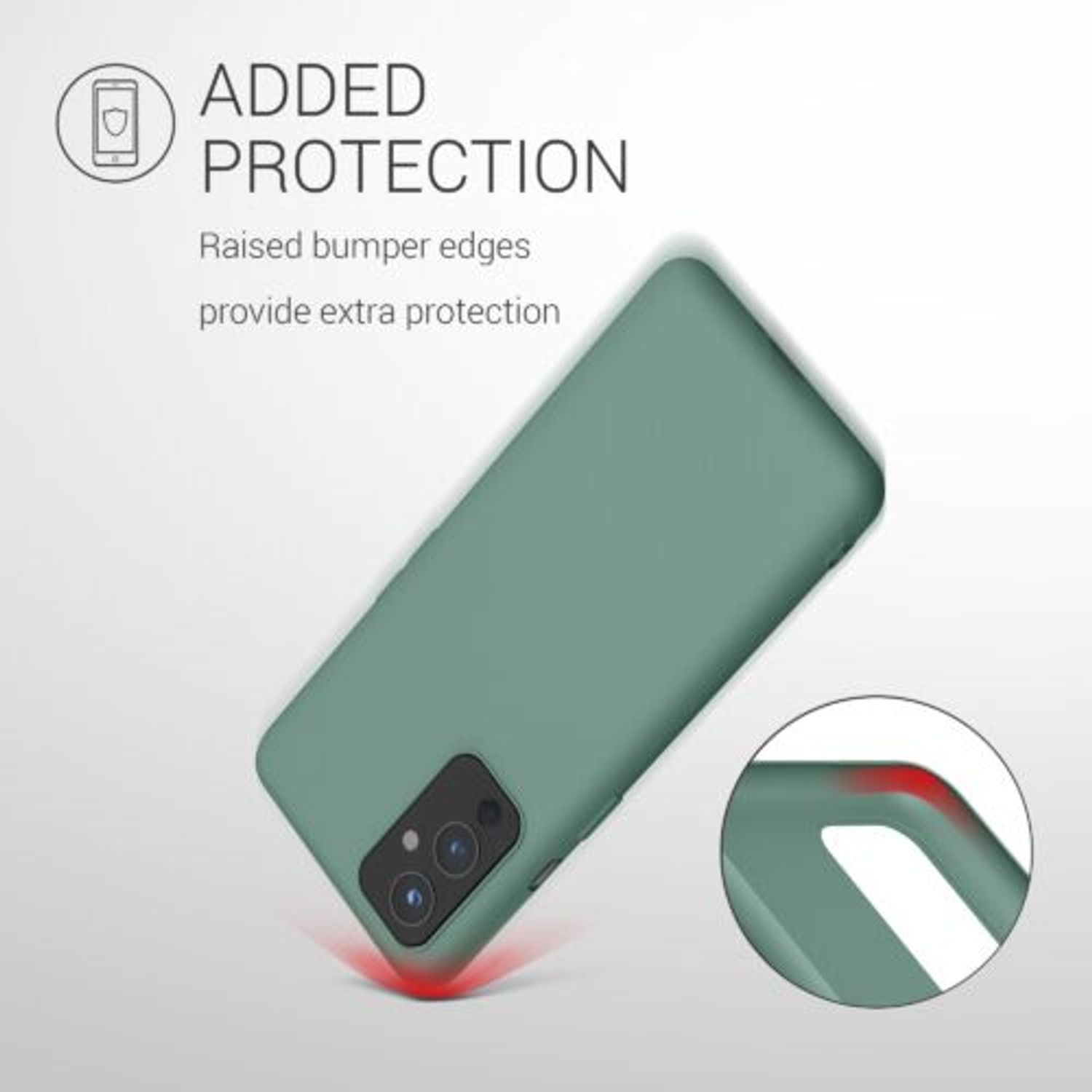 Husa Kwmobile pentru OnePlus 9, Silicon, Verde, 55726.166 fotografia produsului View 6 L