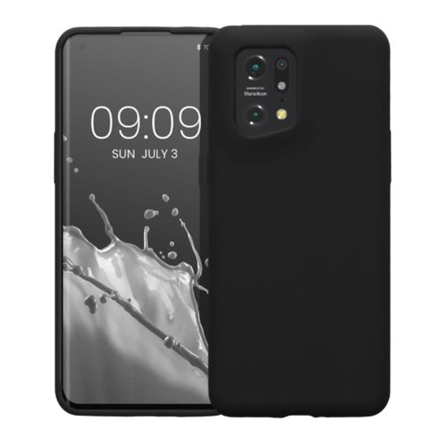 Husa Kwmobile pentru OPPO Find X5 Pro, Silicon, Negru, 57628.01 fotografia produsului
