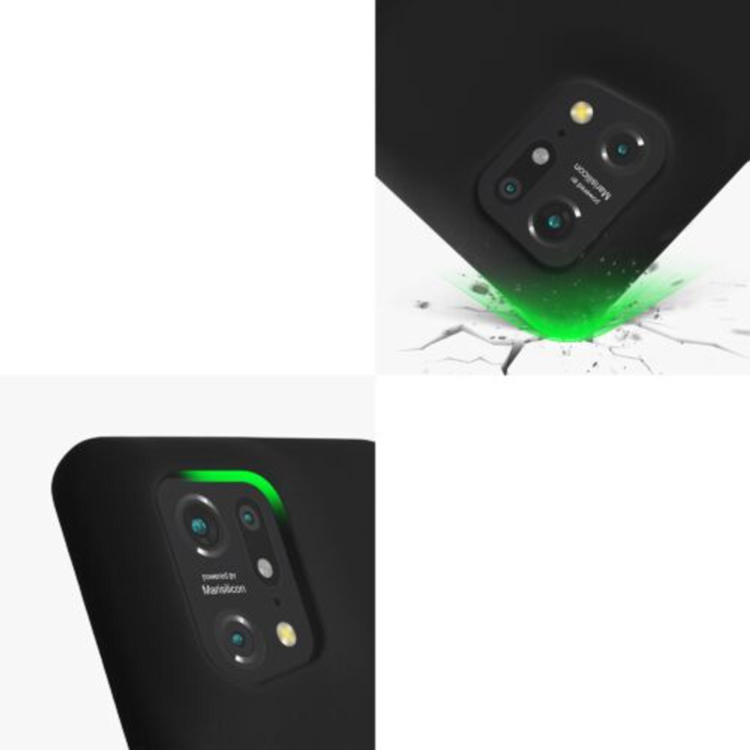 Husa Kwmobile pentru OPPO Find X5 Pro, Silicon, Negru, 57628.01 fotografia produsului View 9 L